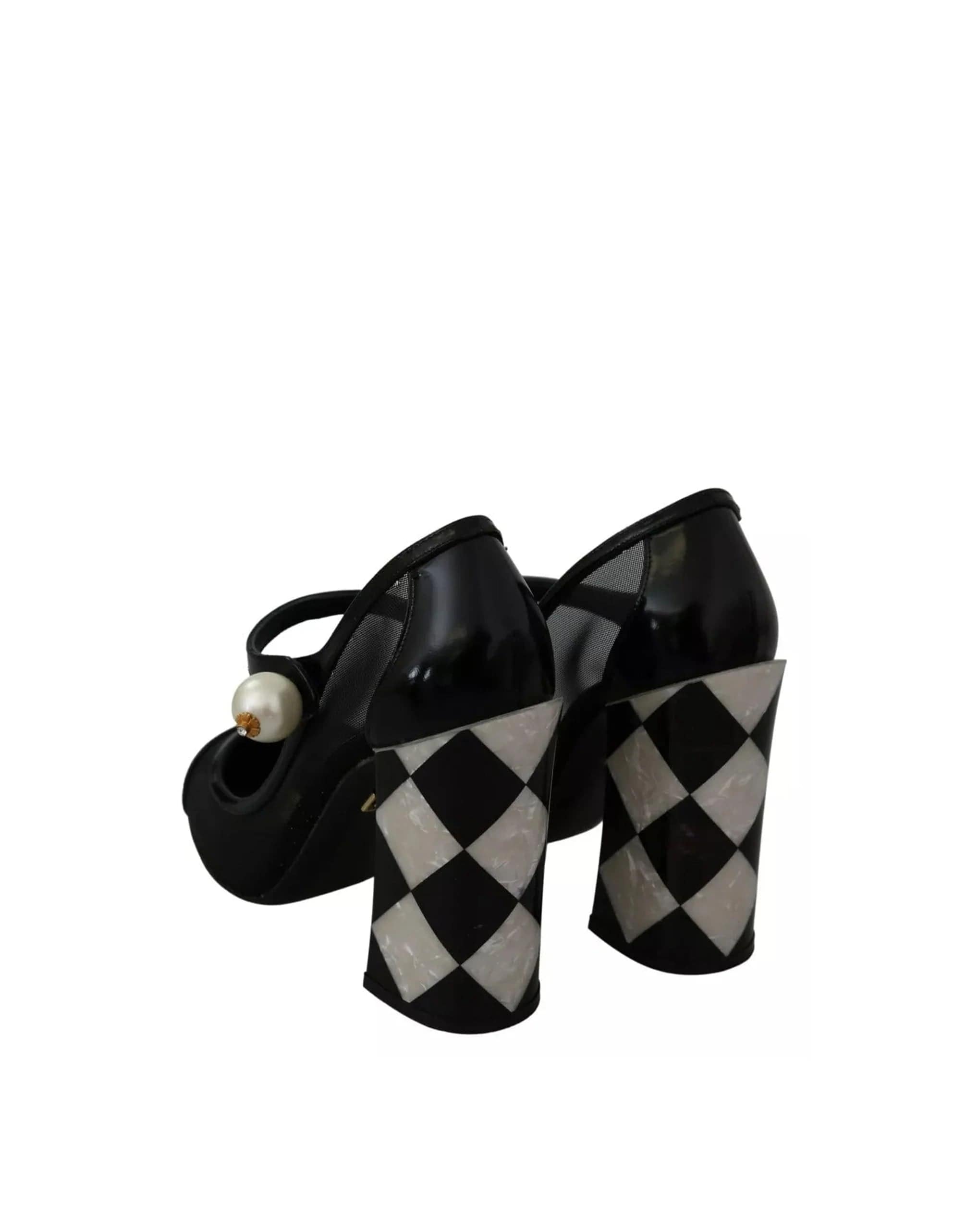 Dolce & Gabbana Embellished Harlequin Mary Janes Sandals