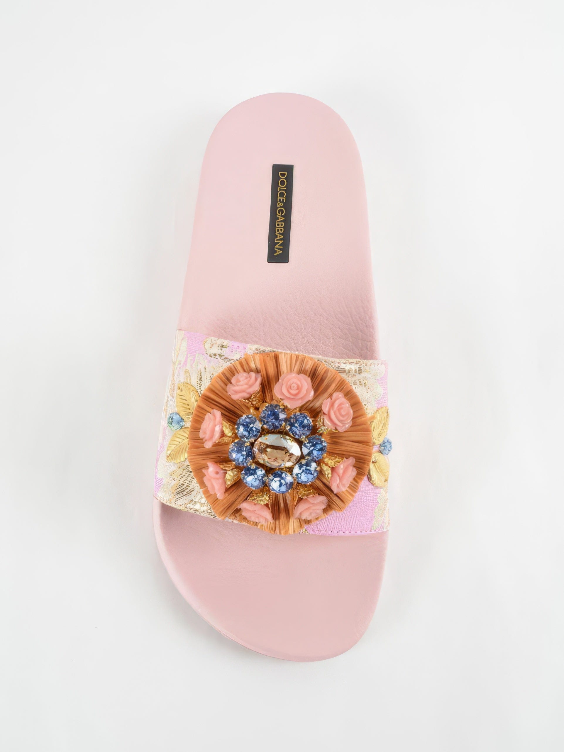 Dolce & Gabbana Embellished Jacquard Slides