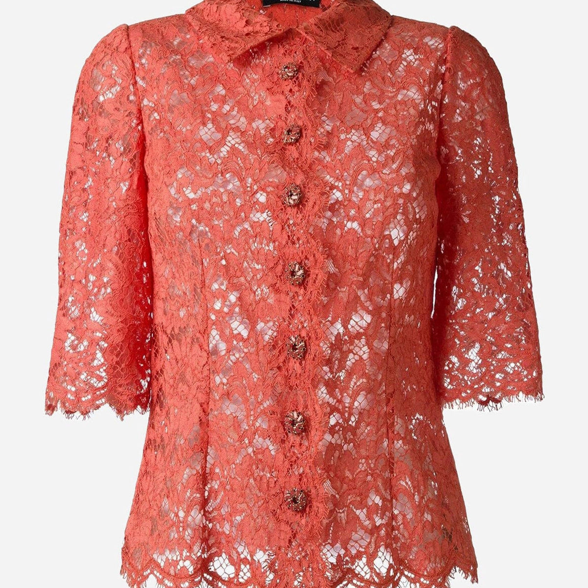 Dolce & Gabbana Embellished Lace Blouse | Sendegaro US Dolce & Gabbana Embellished Lace Blouse | Sendegaro US