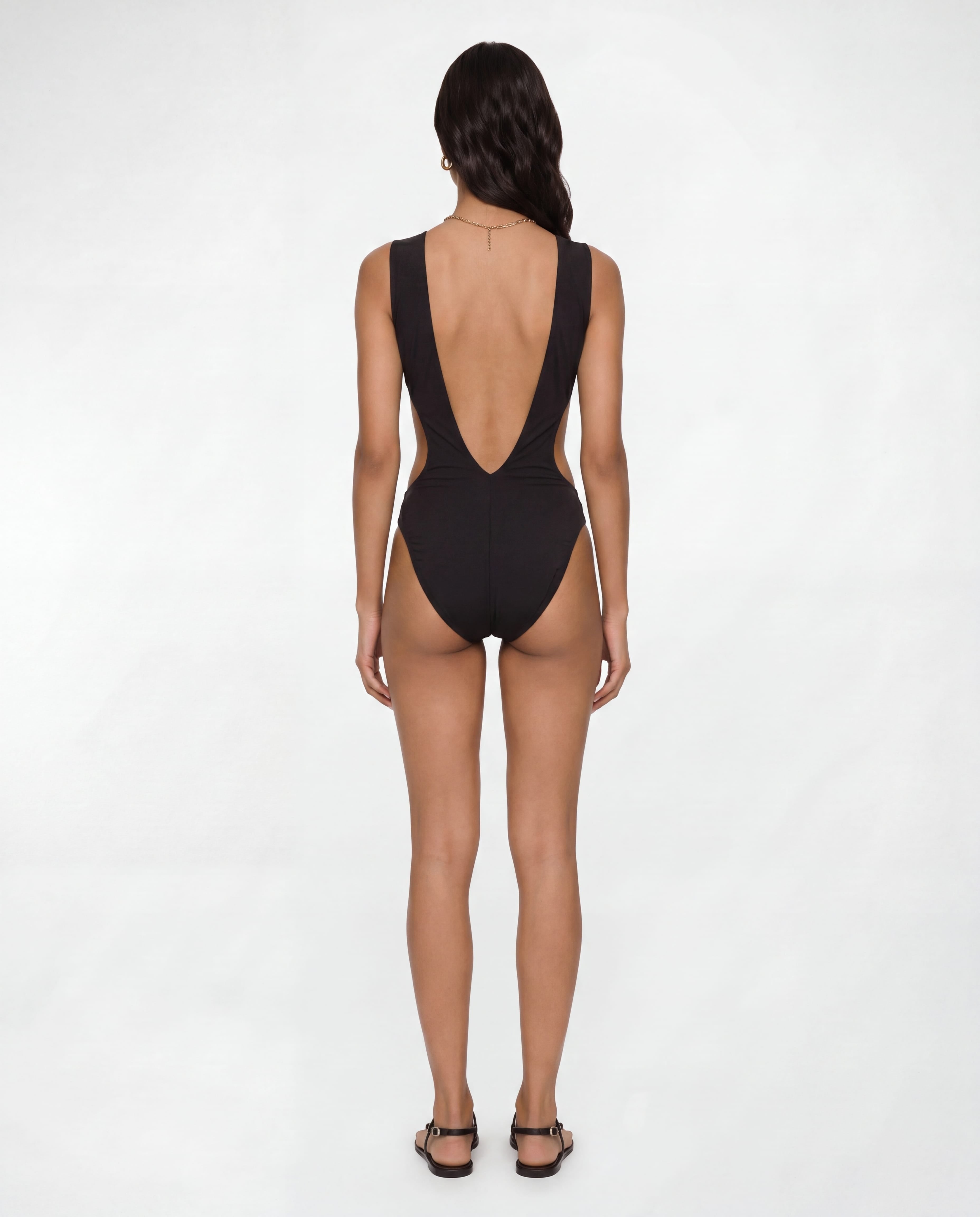 Dolce & Gabbana Dolce & Gabbana Embellished Plunge Swimsuit Black