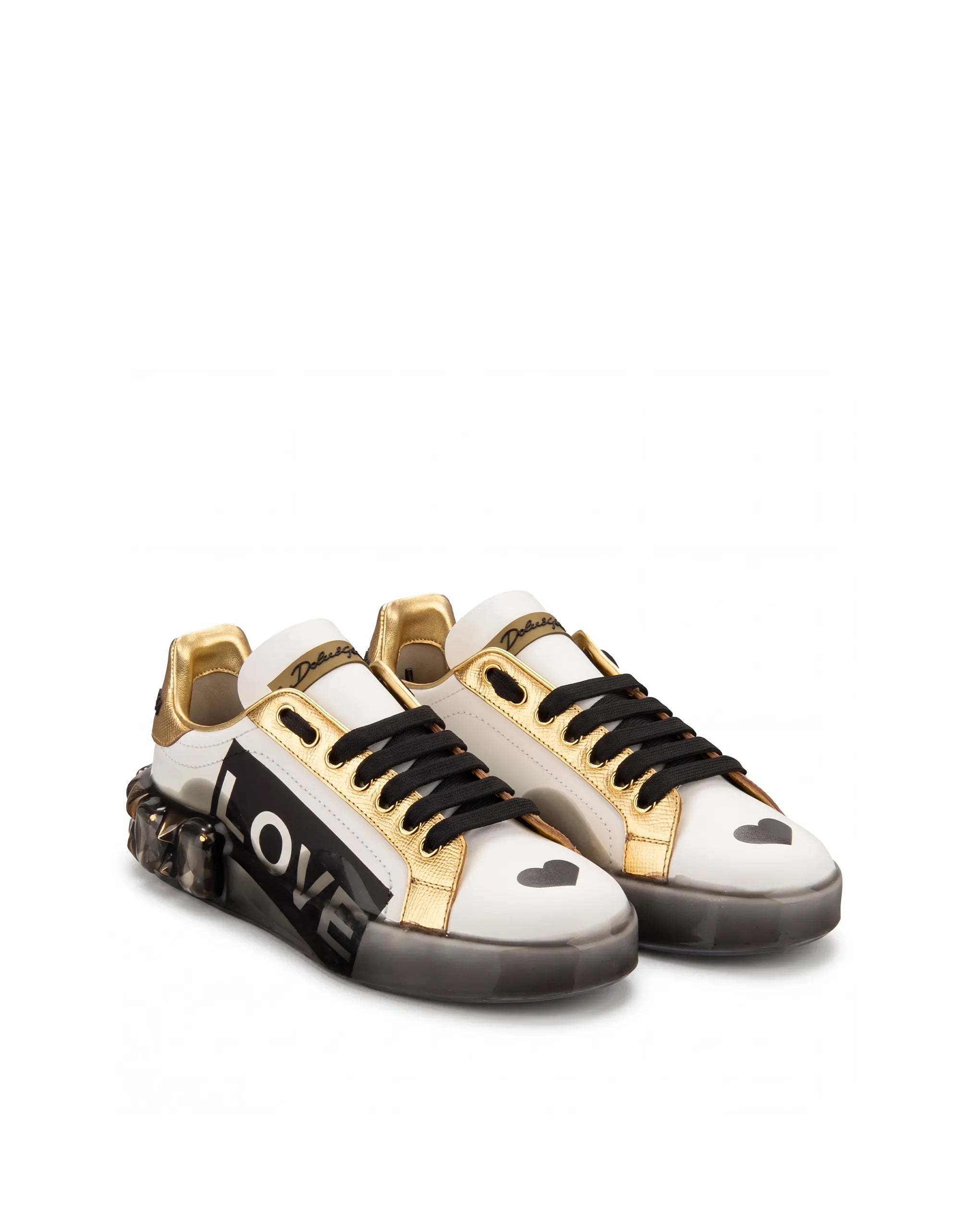 Tênis Portofino de Couro com Estampa e Aplicações - alternate view