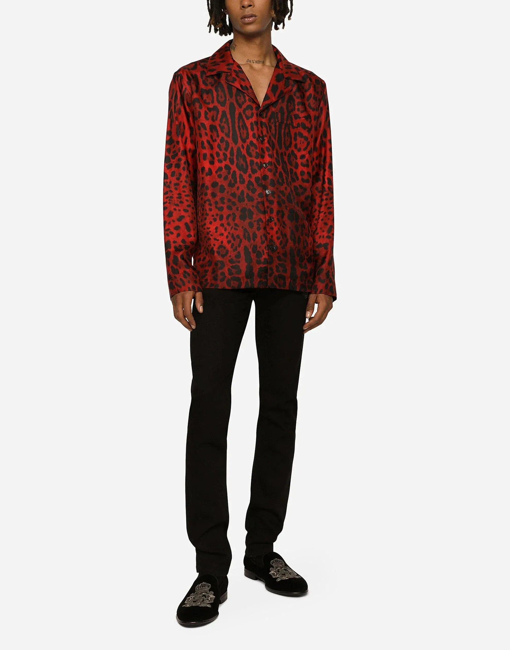 Dolce & Gabbana Embellished Sacred Heart Skinny Jeans