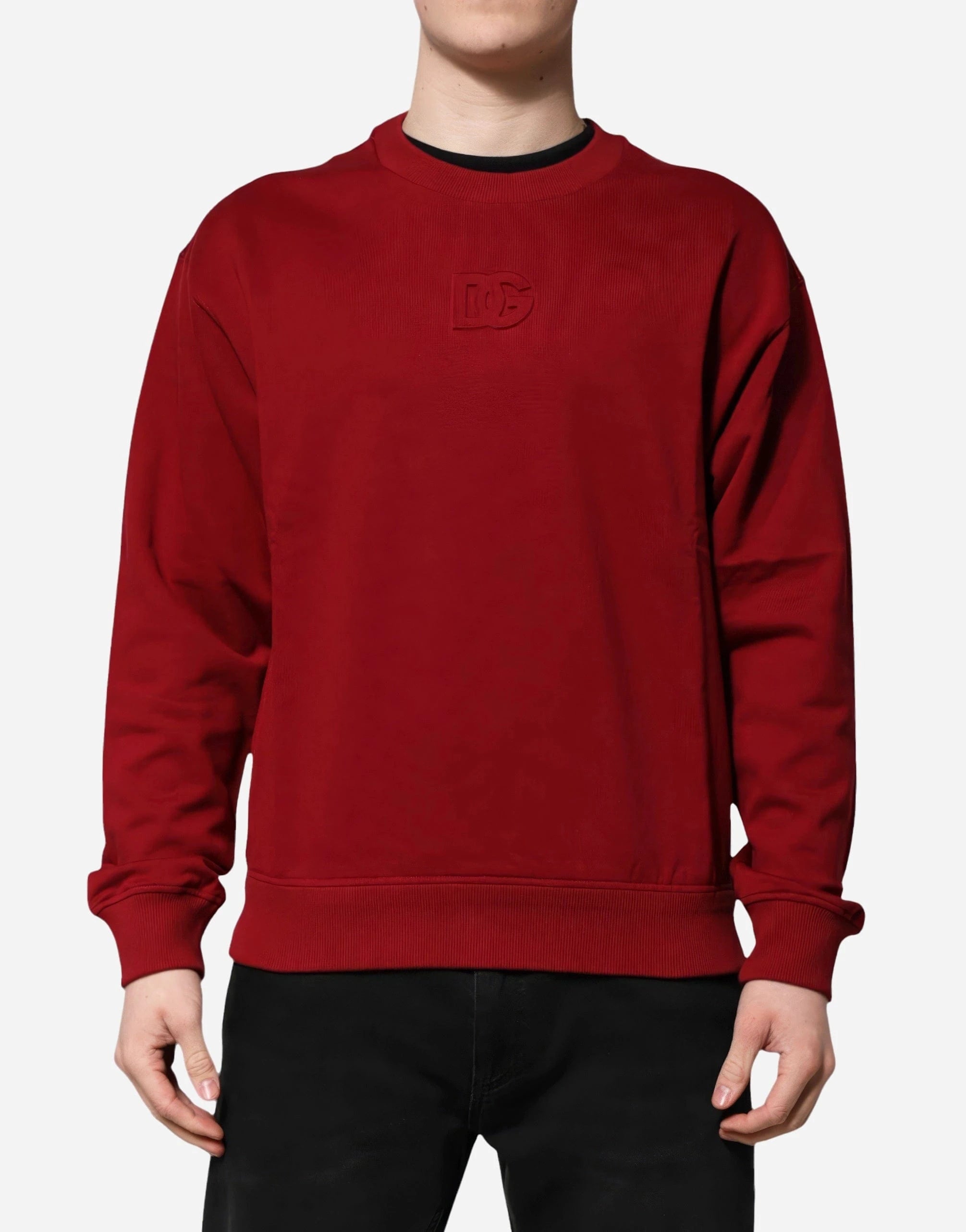 Dolce & Gabbana Embossed-Logo Cotton Sweater