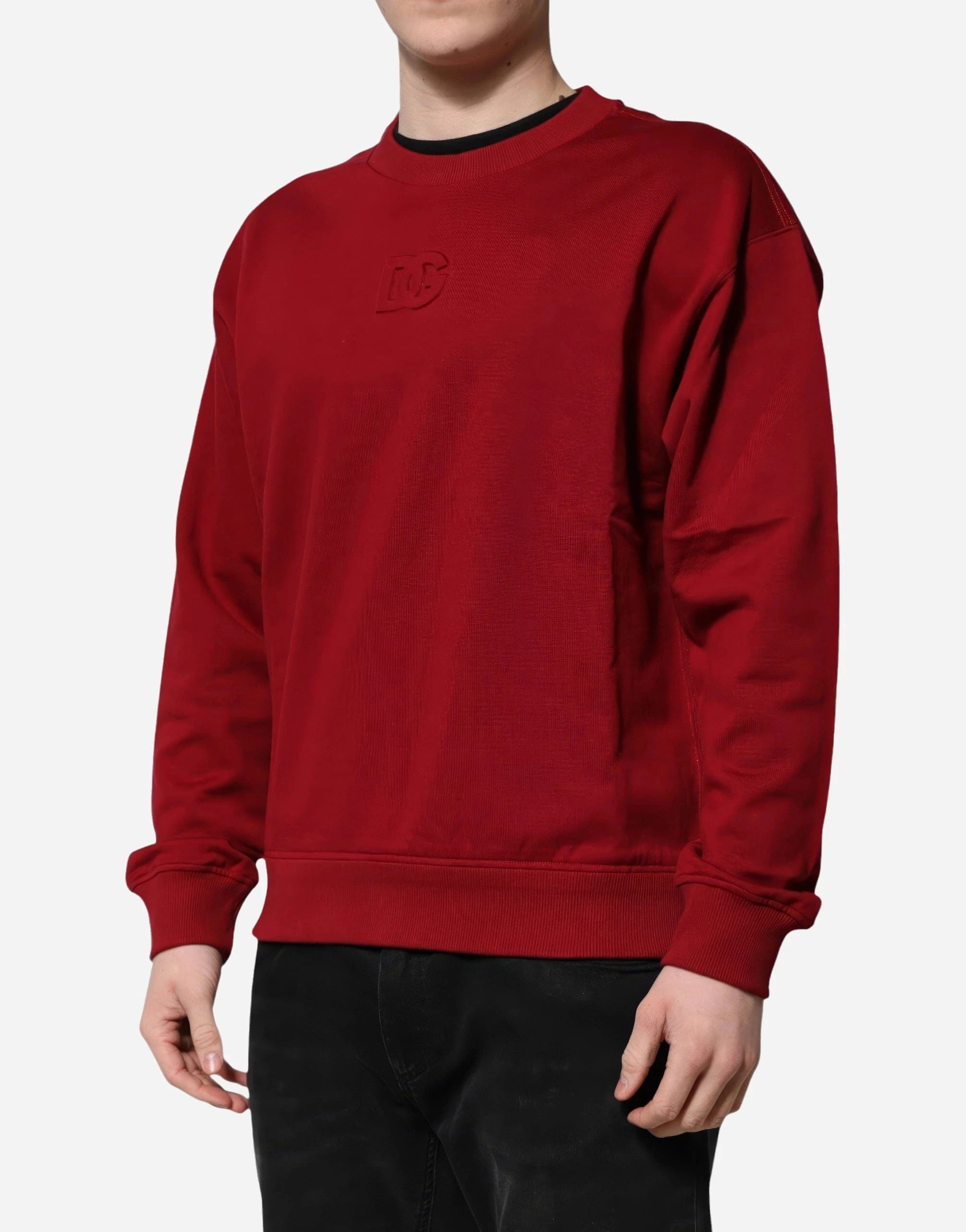 Dolce & Gabbana Embossed-Logo Cotton Sweater
