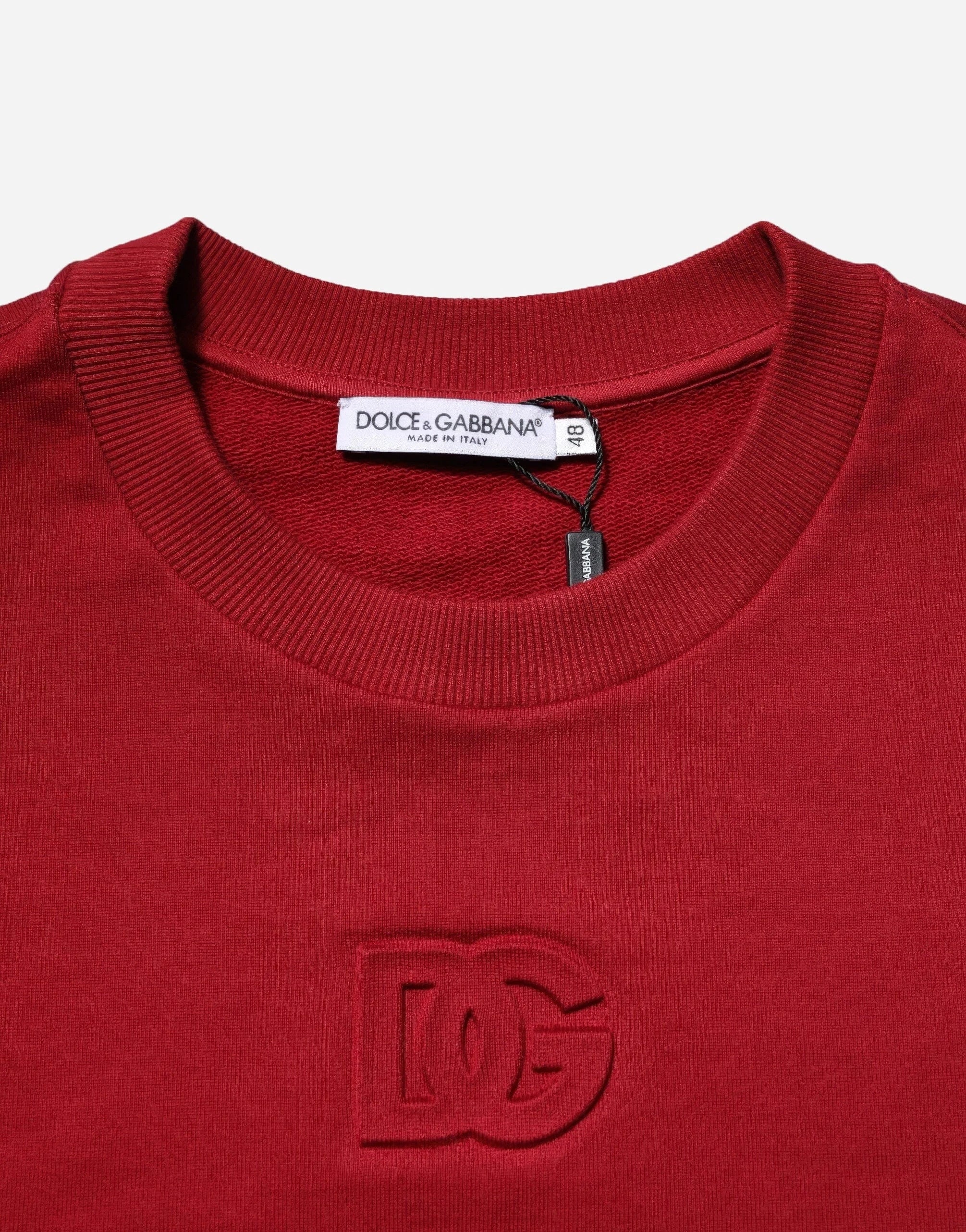 Dolce & Gabbana Embossed-Logo Cotton Sweater