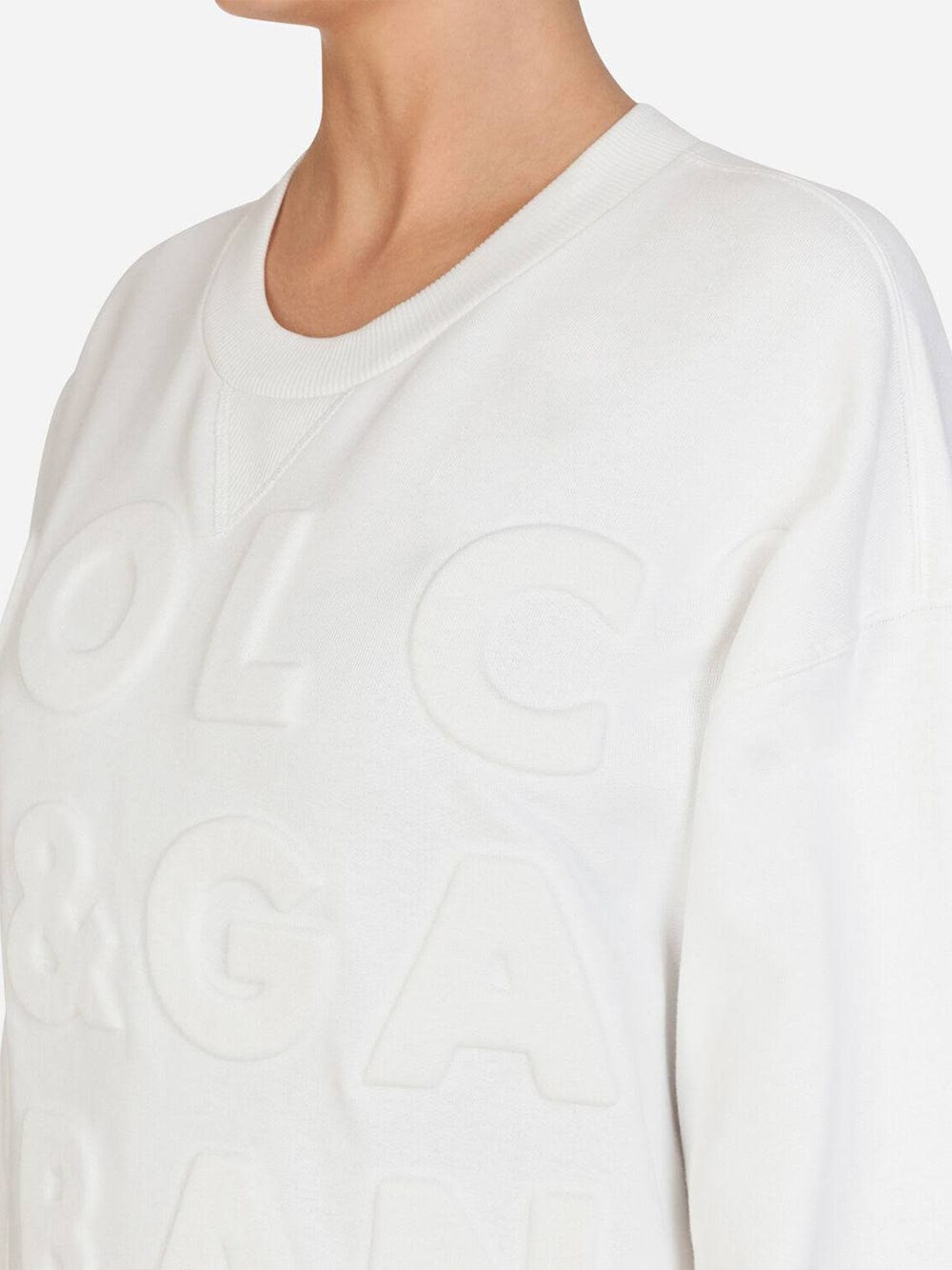 Dolce & Gabbana Embossed Logo Cotton Sweater