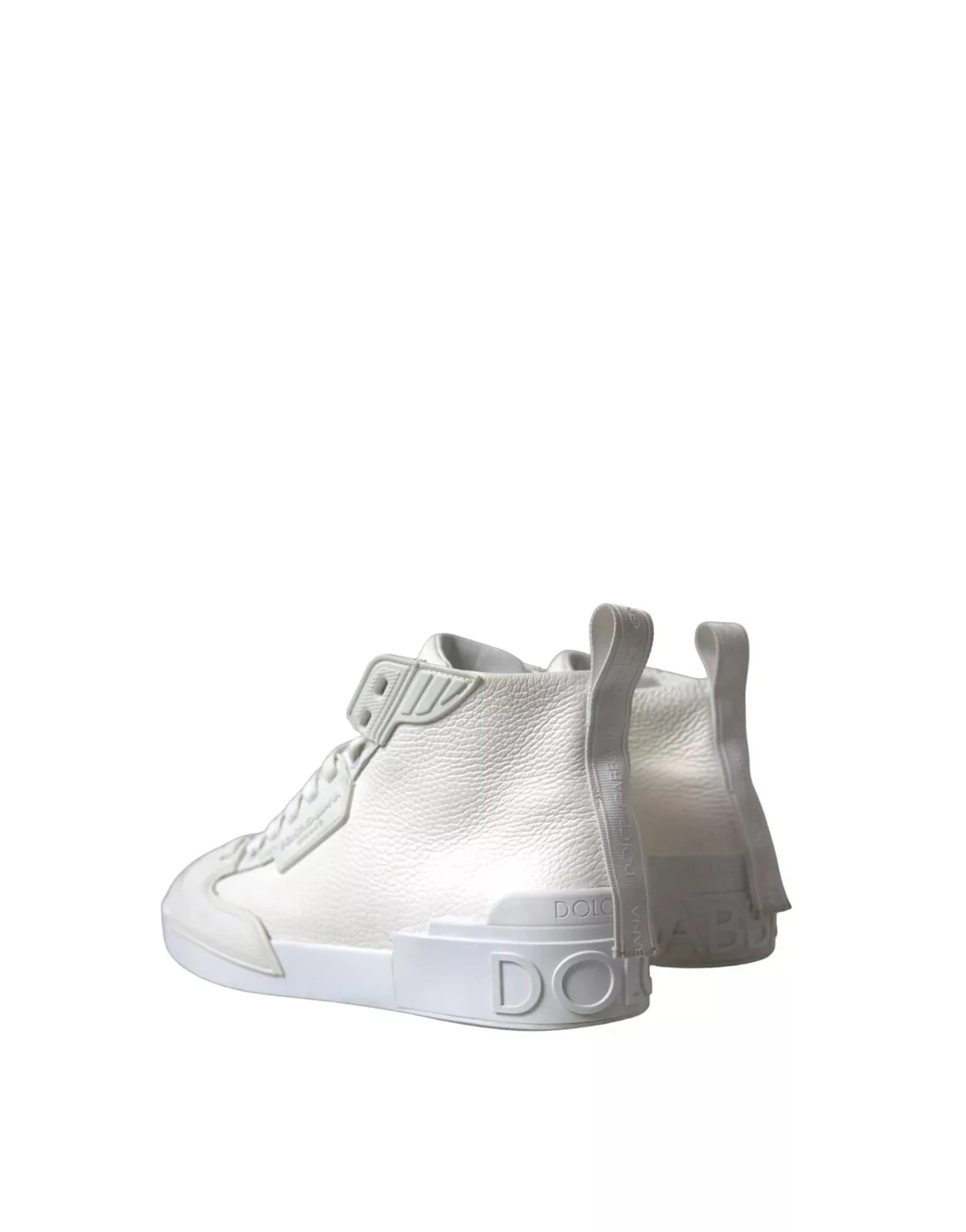 Dolce & Gabbana Embossed Logo High Top Sneakers