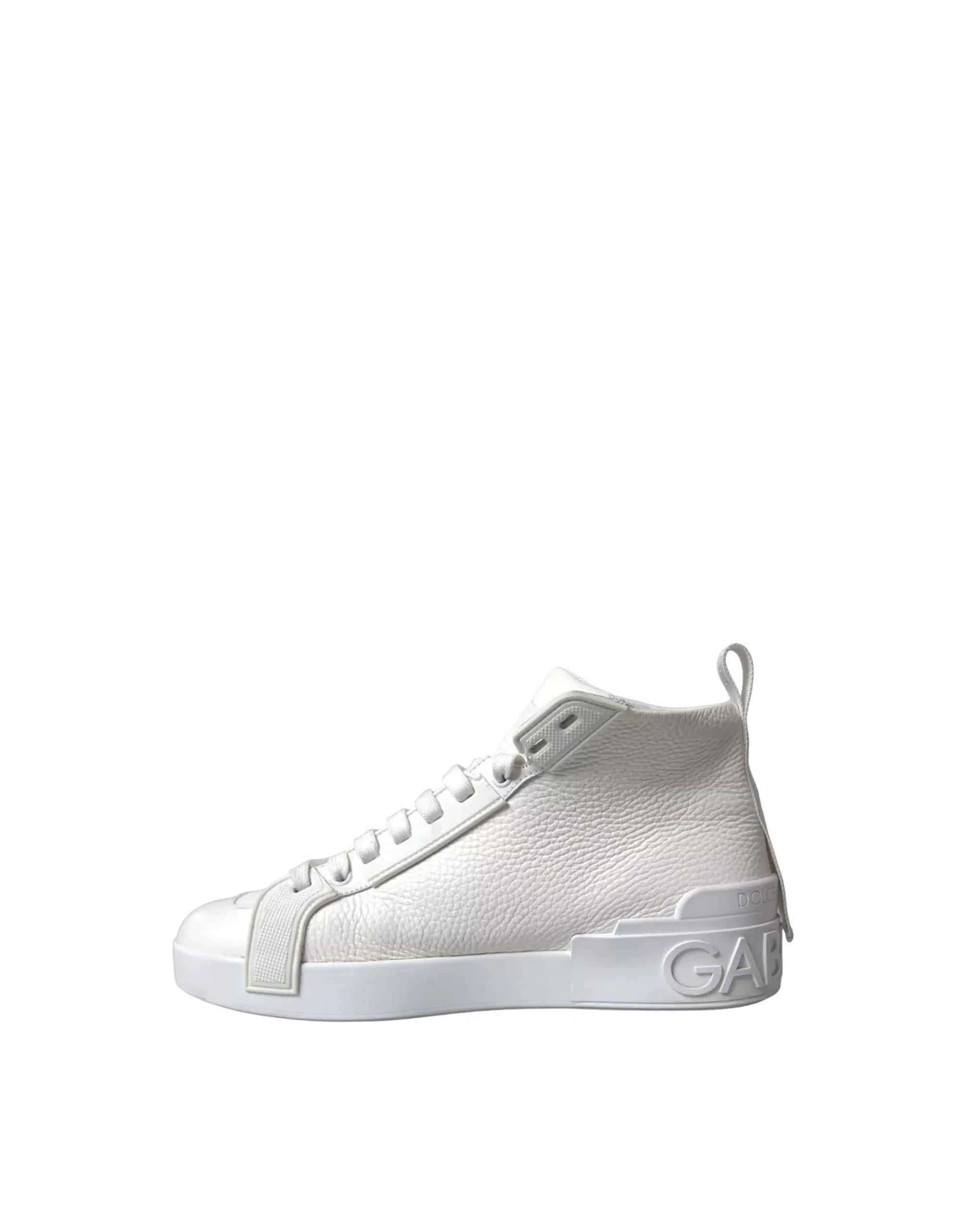 Dolce & Gabbana Embossed Logo High Top Sneakers