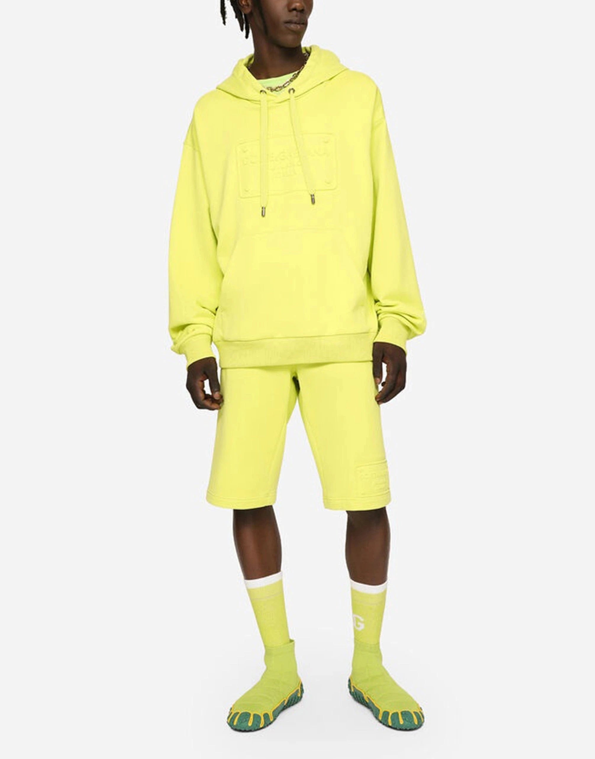 Dolce & Gabbana Embossed Tag Jersey Hoodie