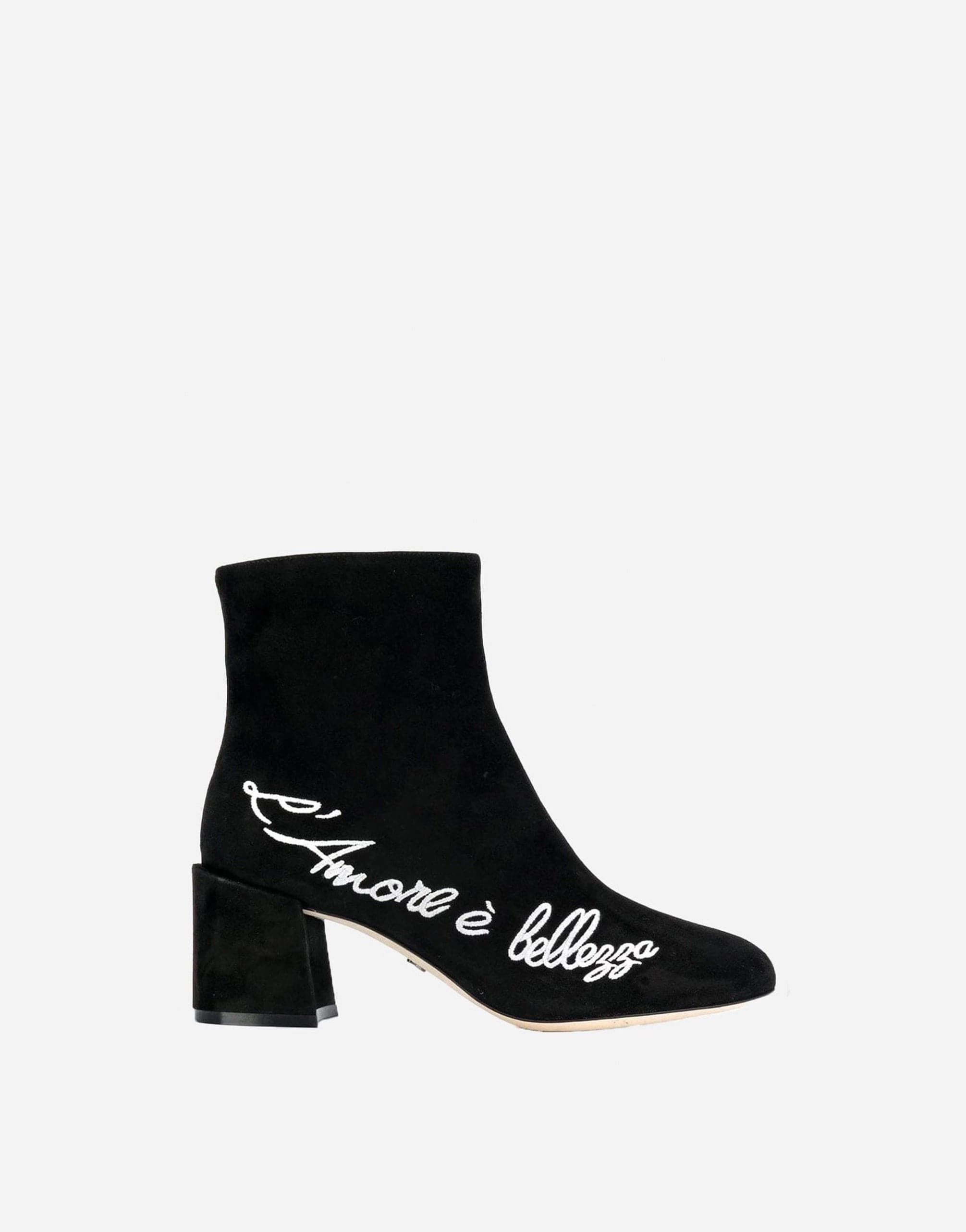 Dolce & Gabbana Embroidered Ankle Boots