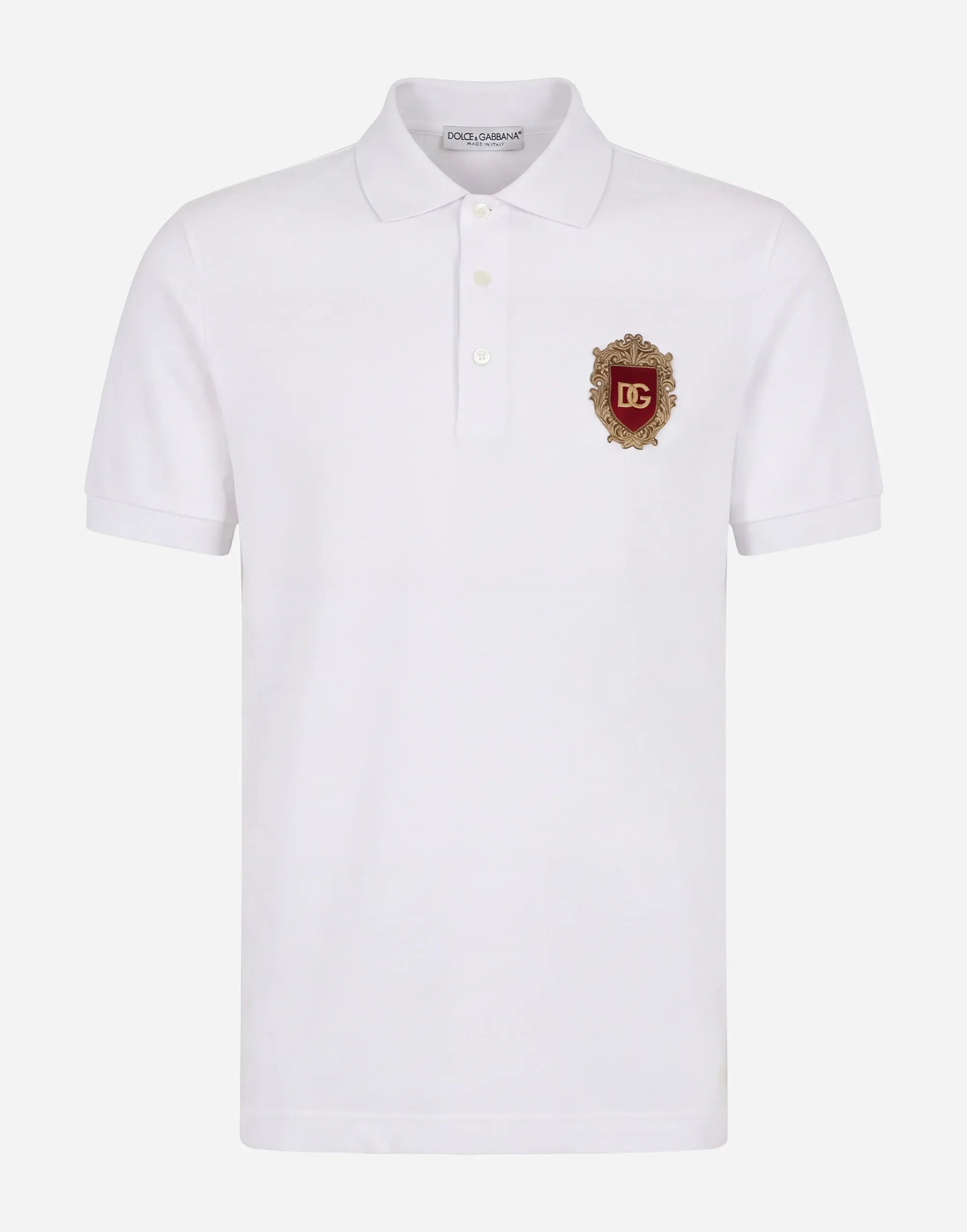 Dolce & Gabbana Embroidered Crest Polo Shirt