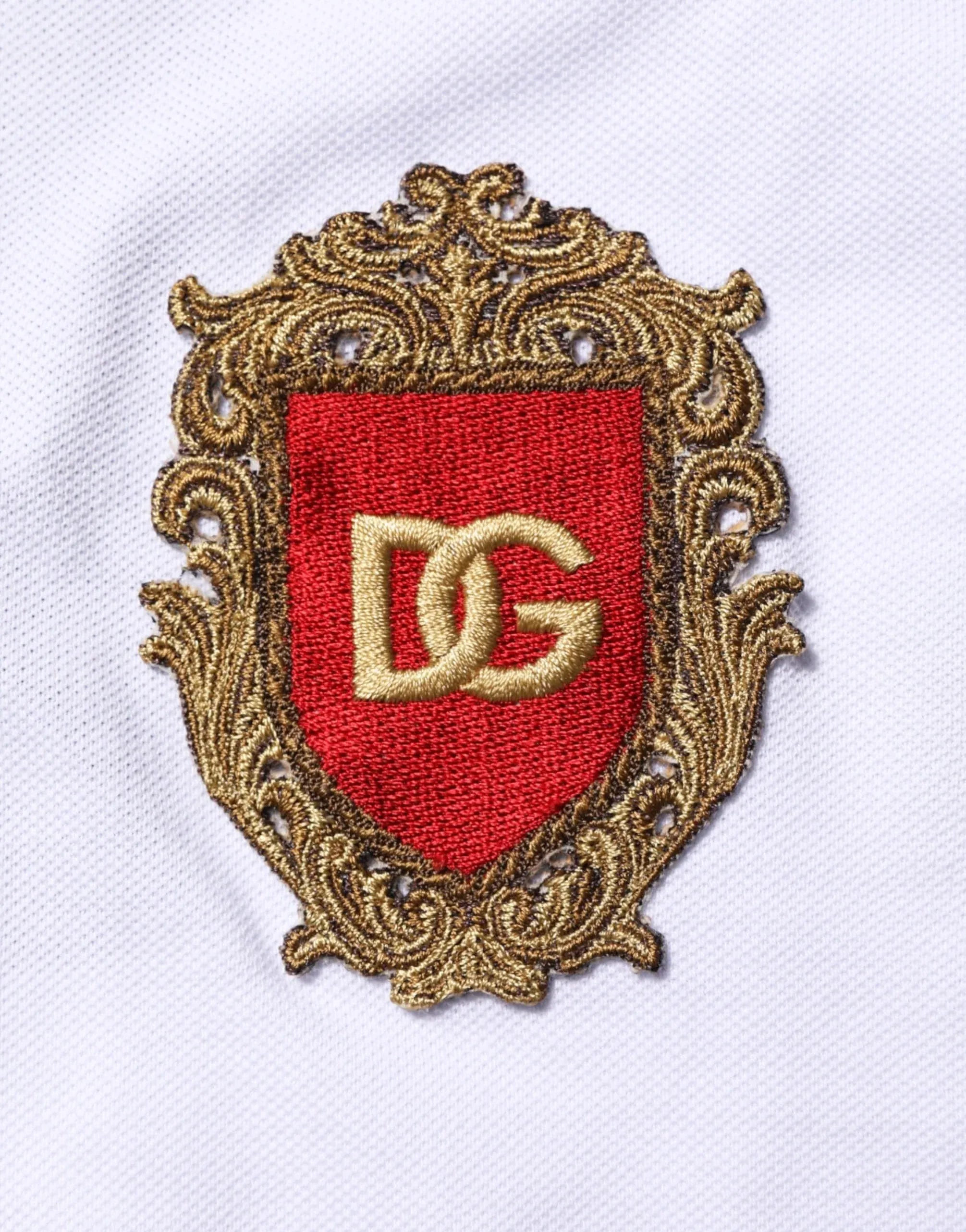 Dolce & Gabbana Embroidered Crest Polo Shirt