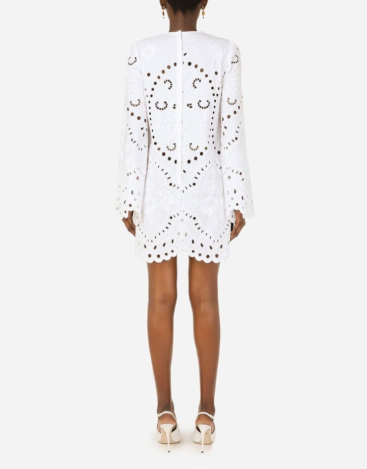 Dolce & Gabbana Embroidered-Design Poplin Dress