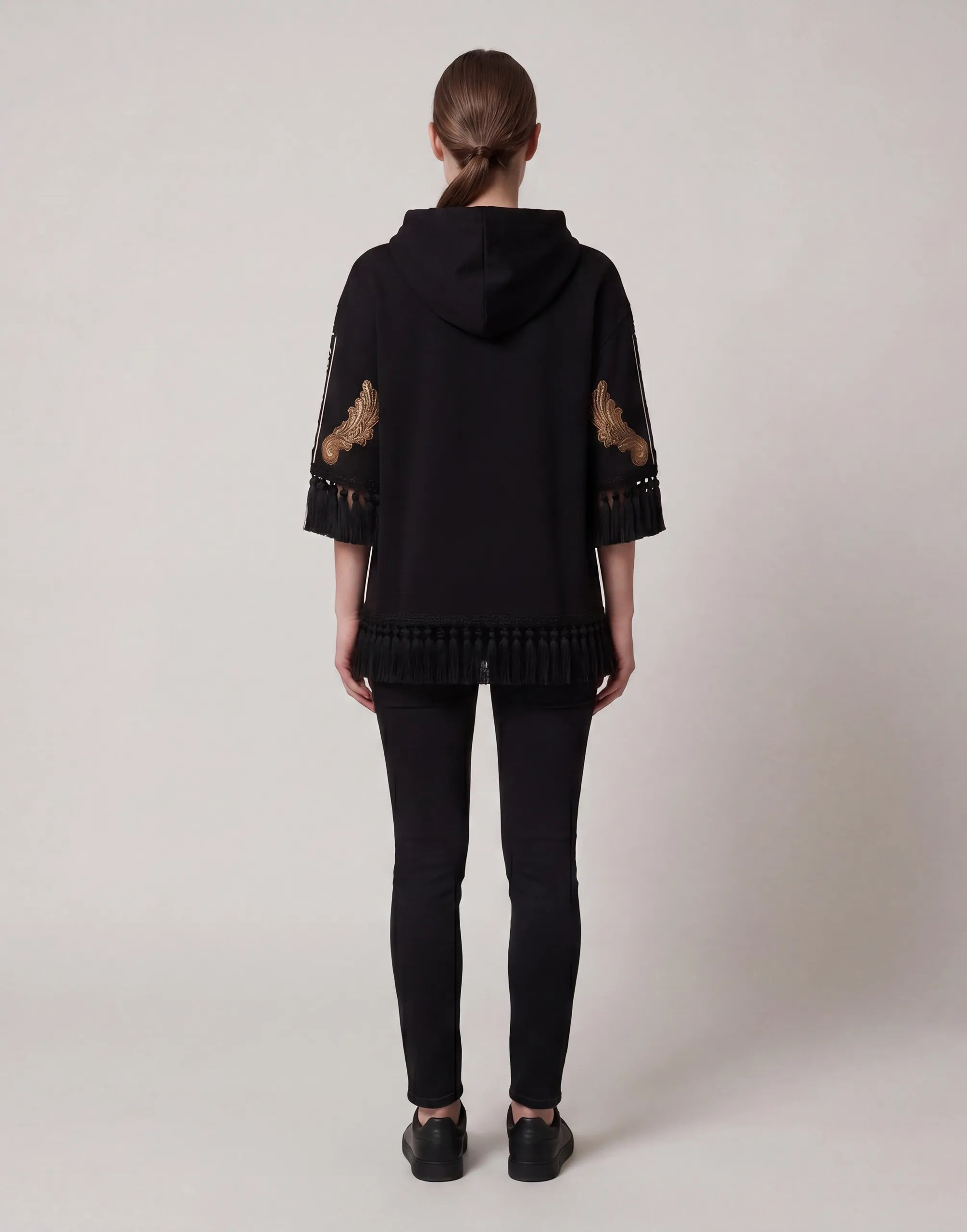 Dolce & Gabbana Embroidered Fringe Hooded Sweatshirt