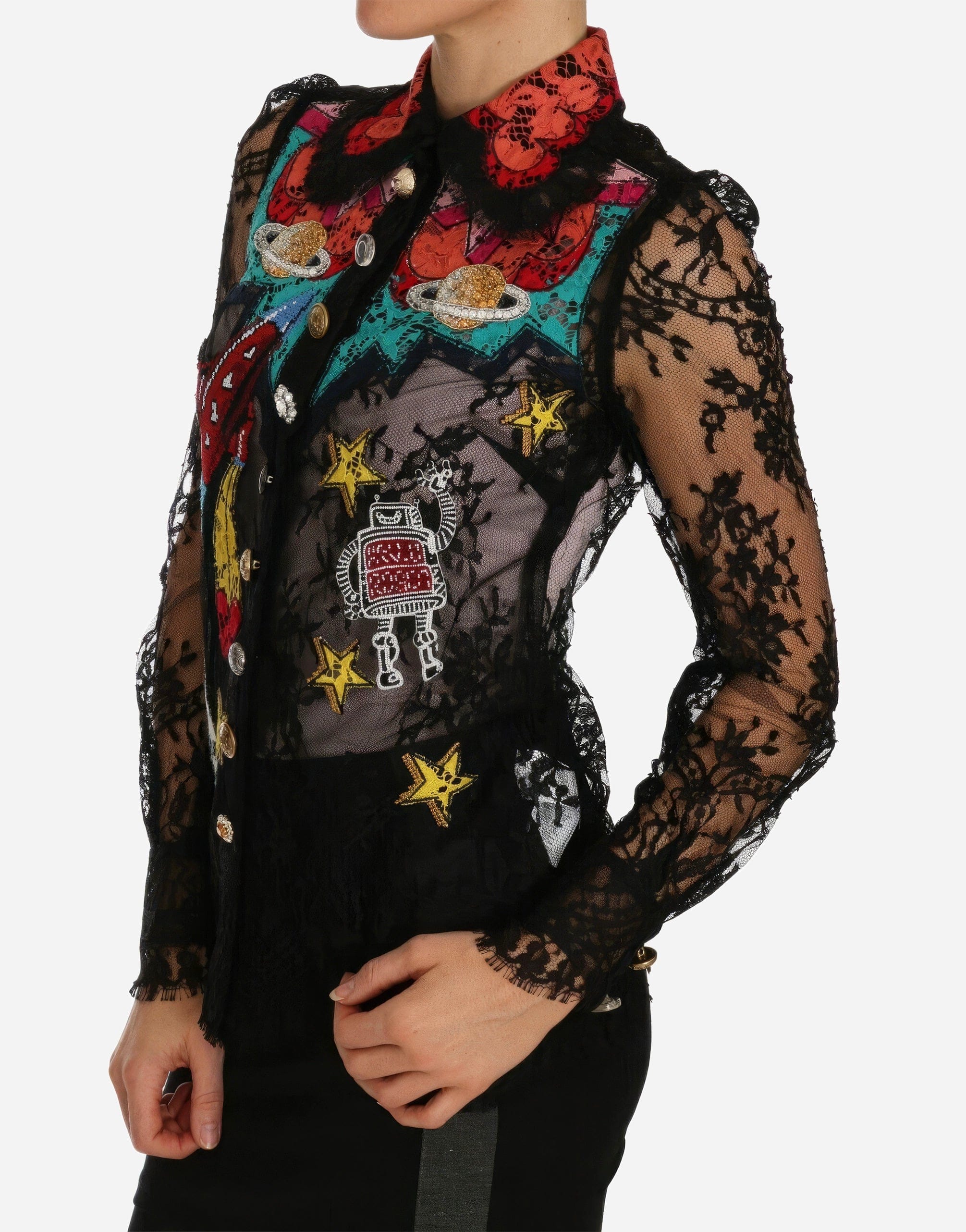 Dolce & Gabbana Embroidered Lace Shirt