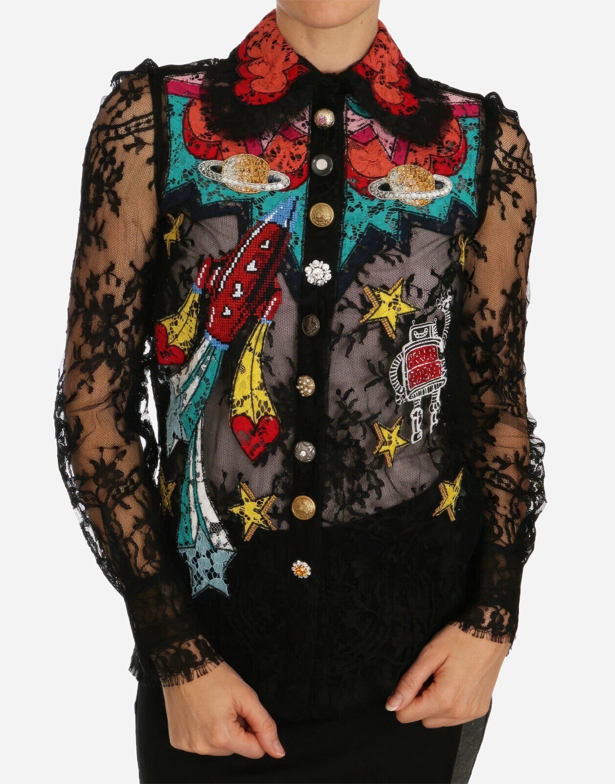 Dolce & Gabbana Embroidered Lace Shirt