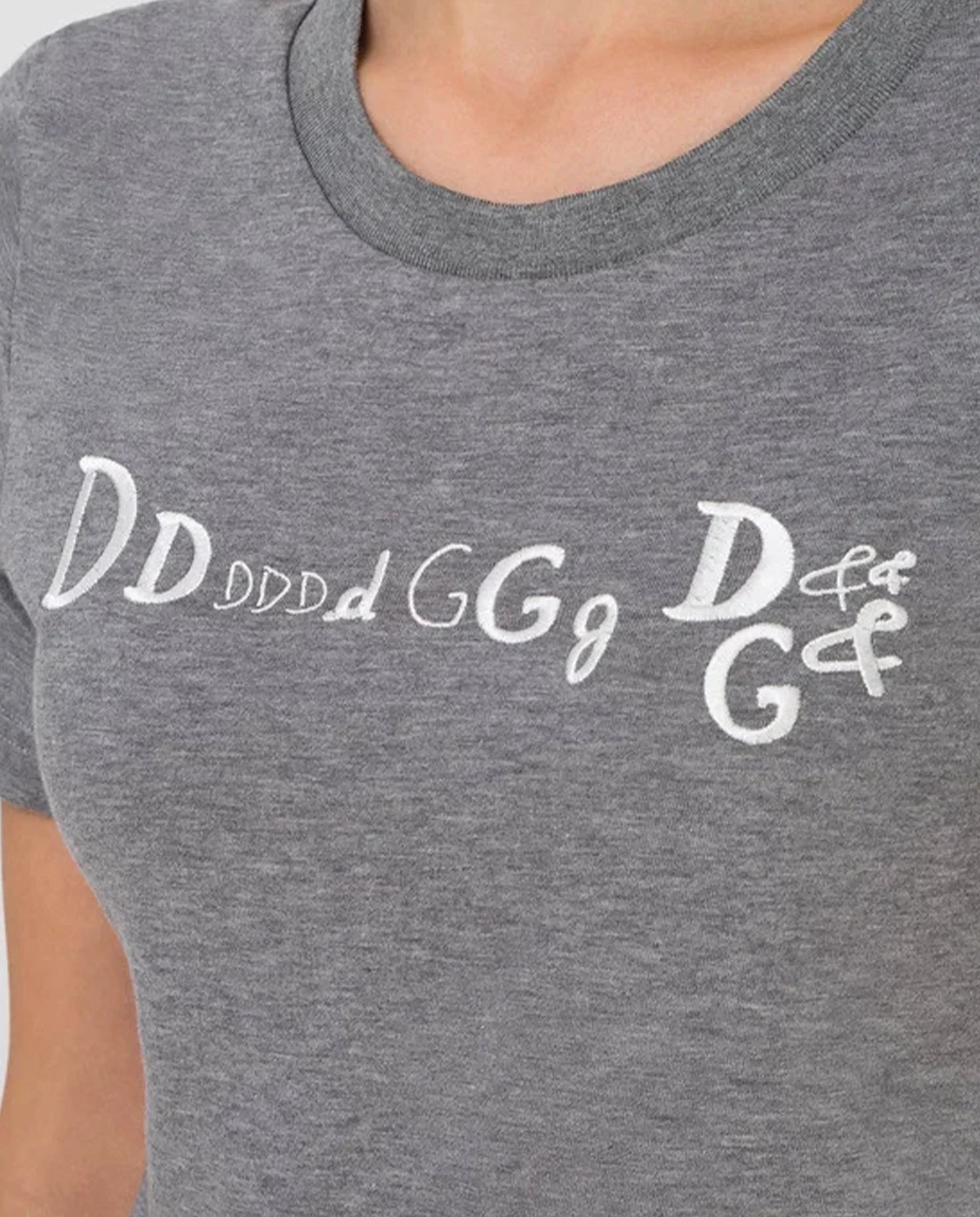 Dolce & Gabbana Dolce & Gabbana Embroidered Monogram T-Shirt