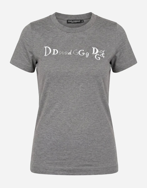 Dolce & Gabbana 刺繍モノグラムTシャツ | Sendegaro JP