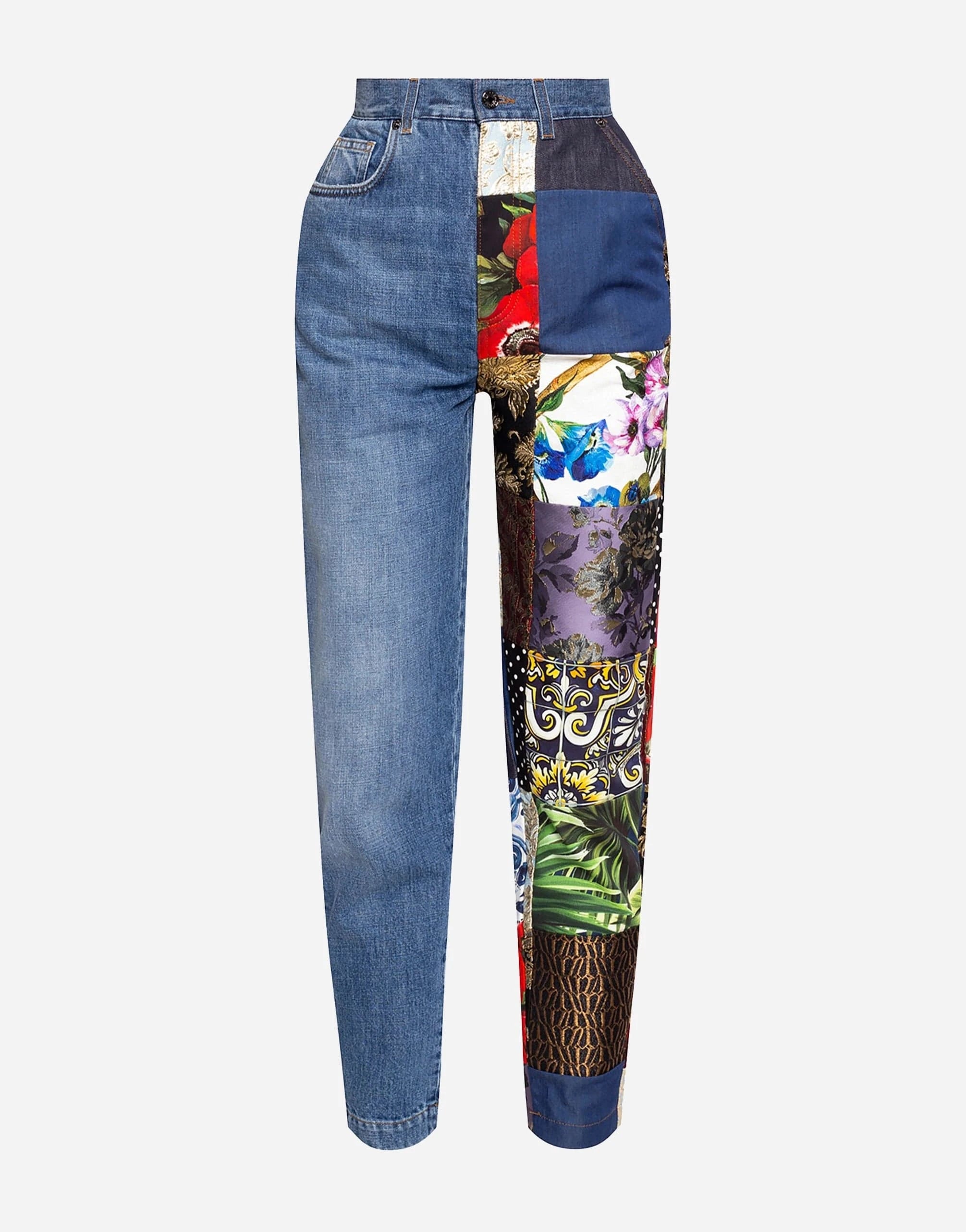 Dolce & Gabbana Embroidered Patchwork Jeans