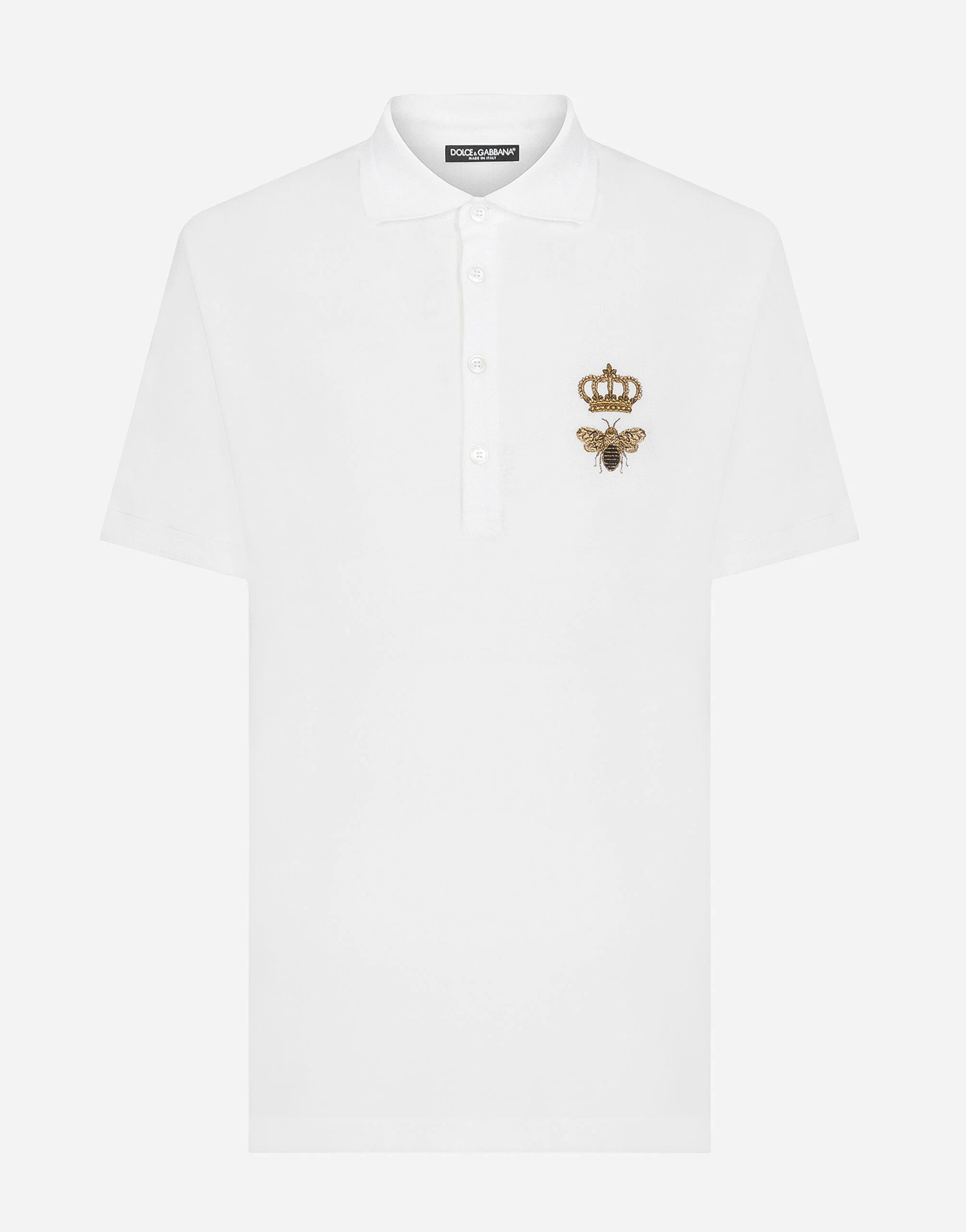 Dolce & Gabbana Embroidered Piqué Polo Shirt