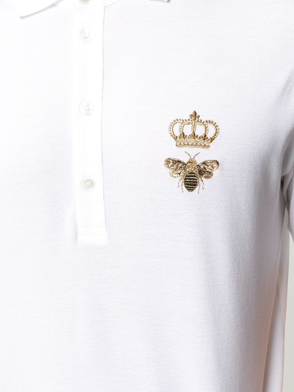 Dolce & Gabbana Embroidered Piqué Polo Shirt