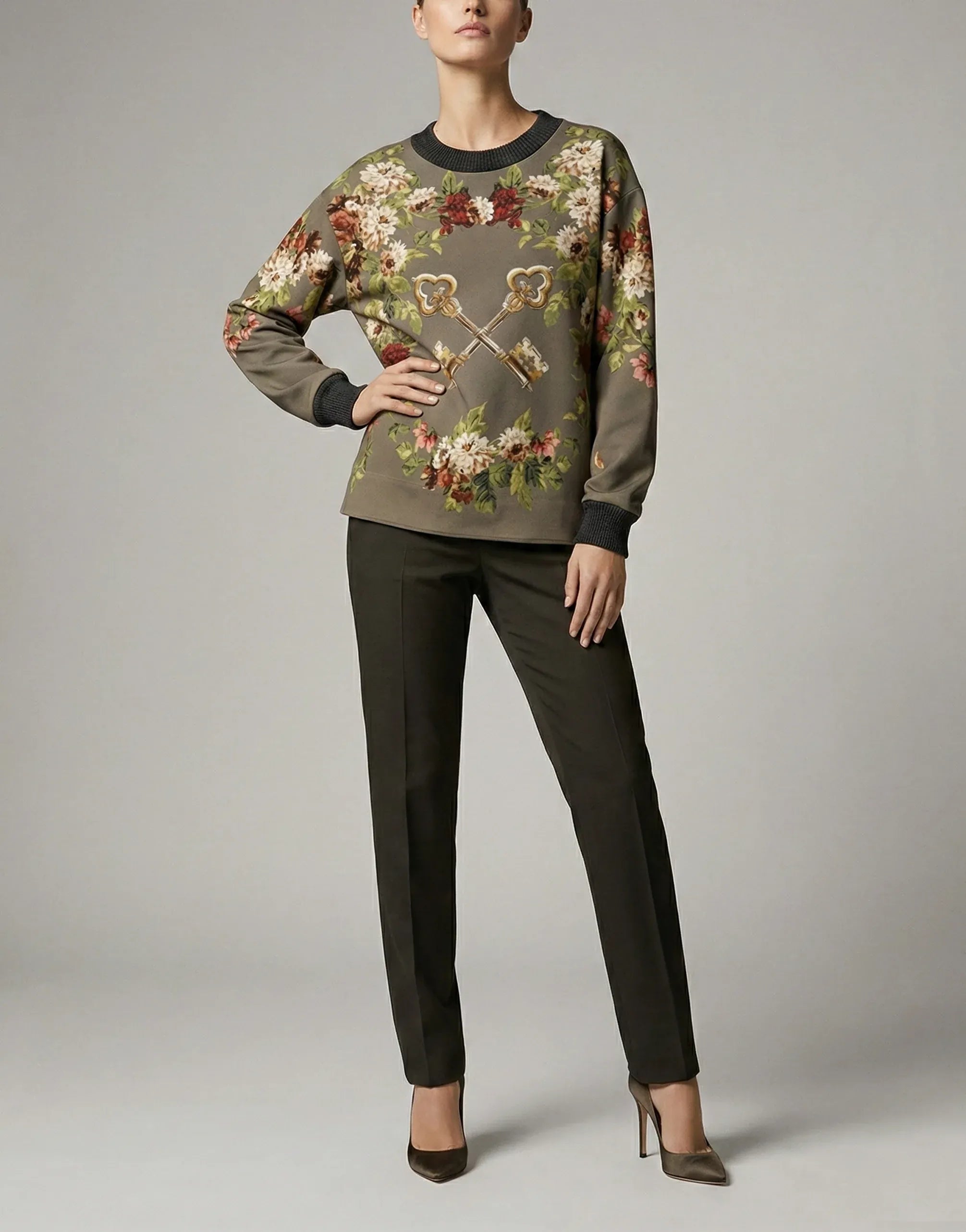 Dolce & Gabbana Enchanted Sicily Print Silk Sweater