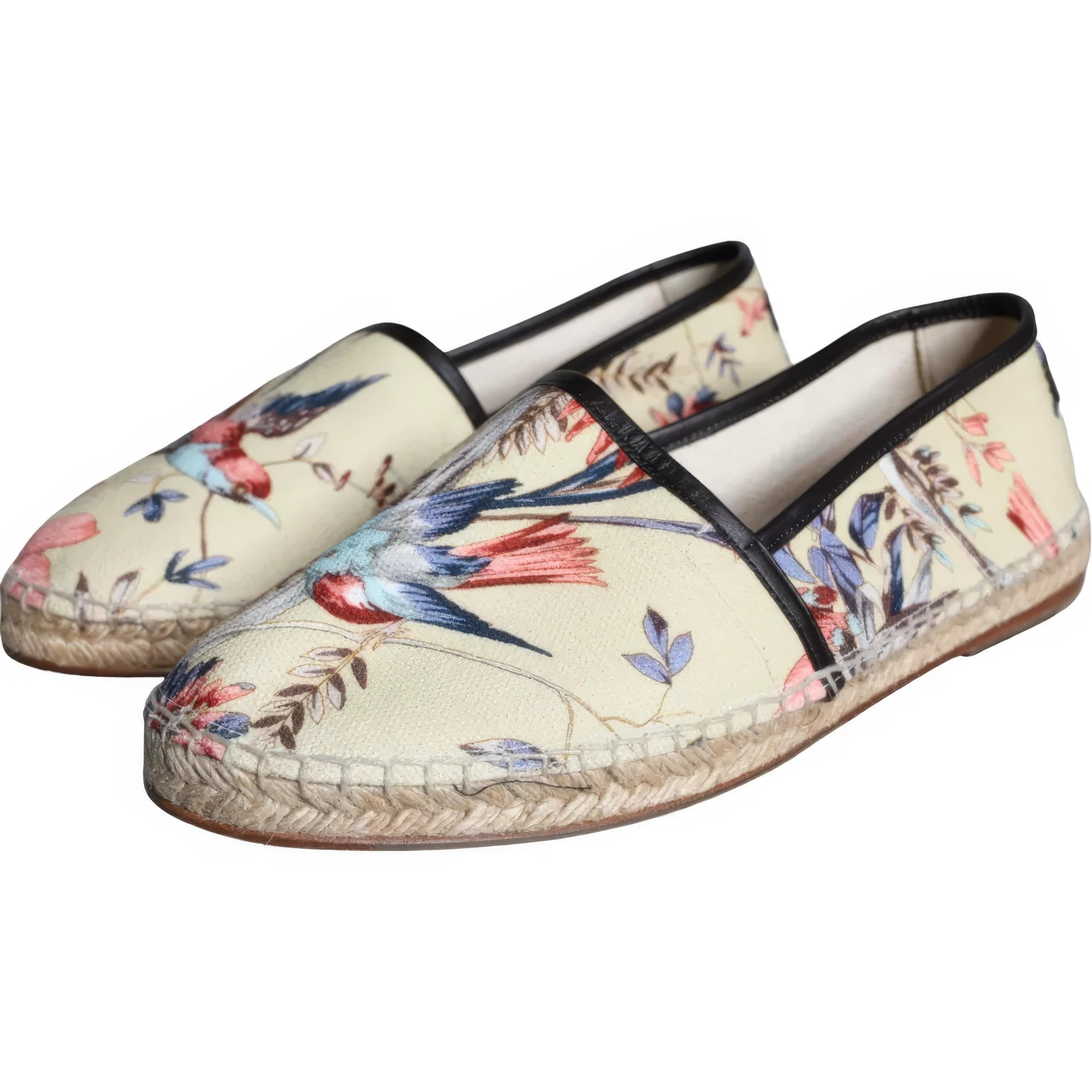 Dolce & Gabbana Espadrilles With Floral Bird Print