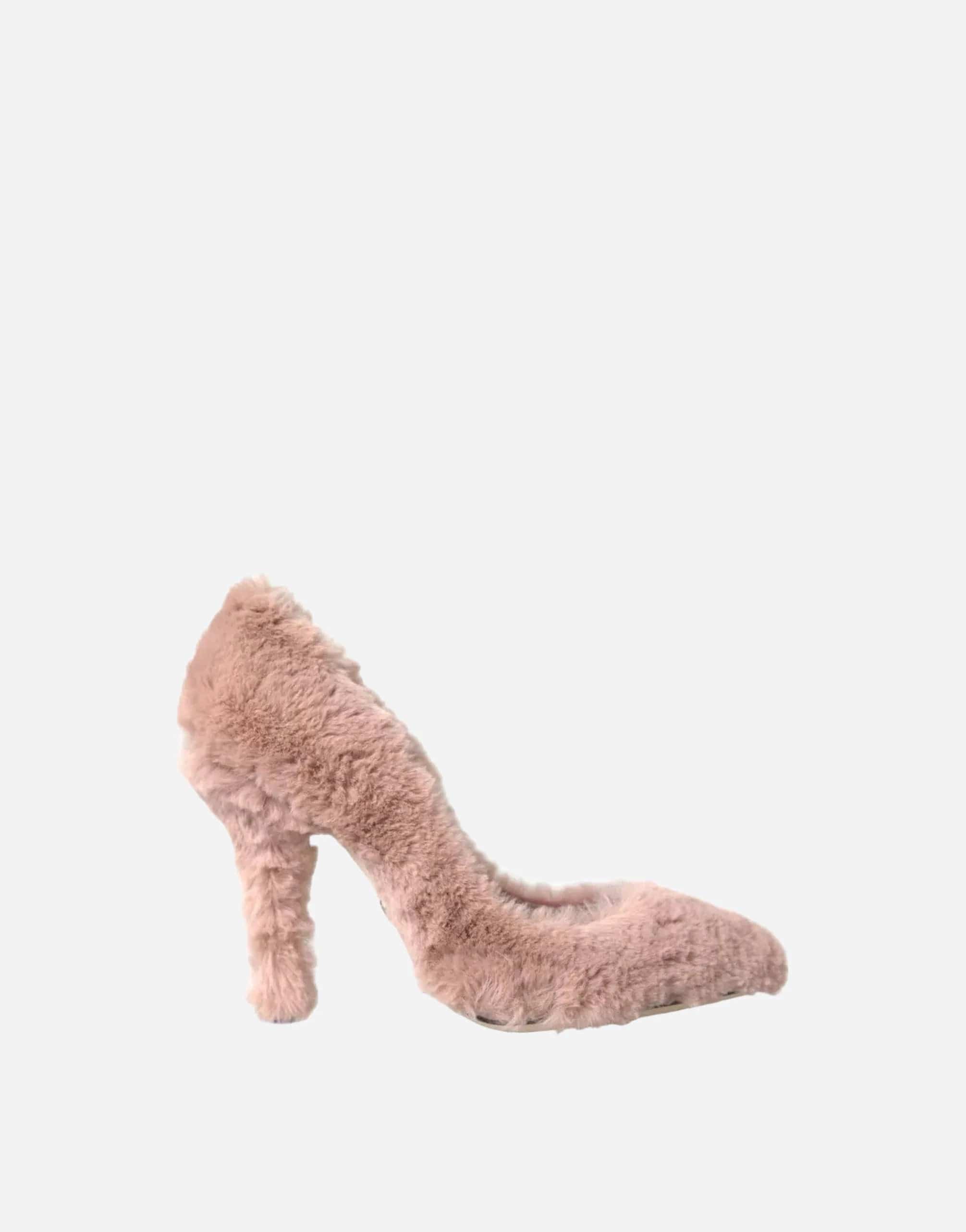 Dolce & Gabbana Faux Fur Heel Pumps