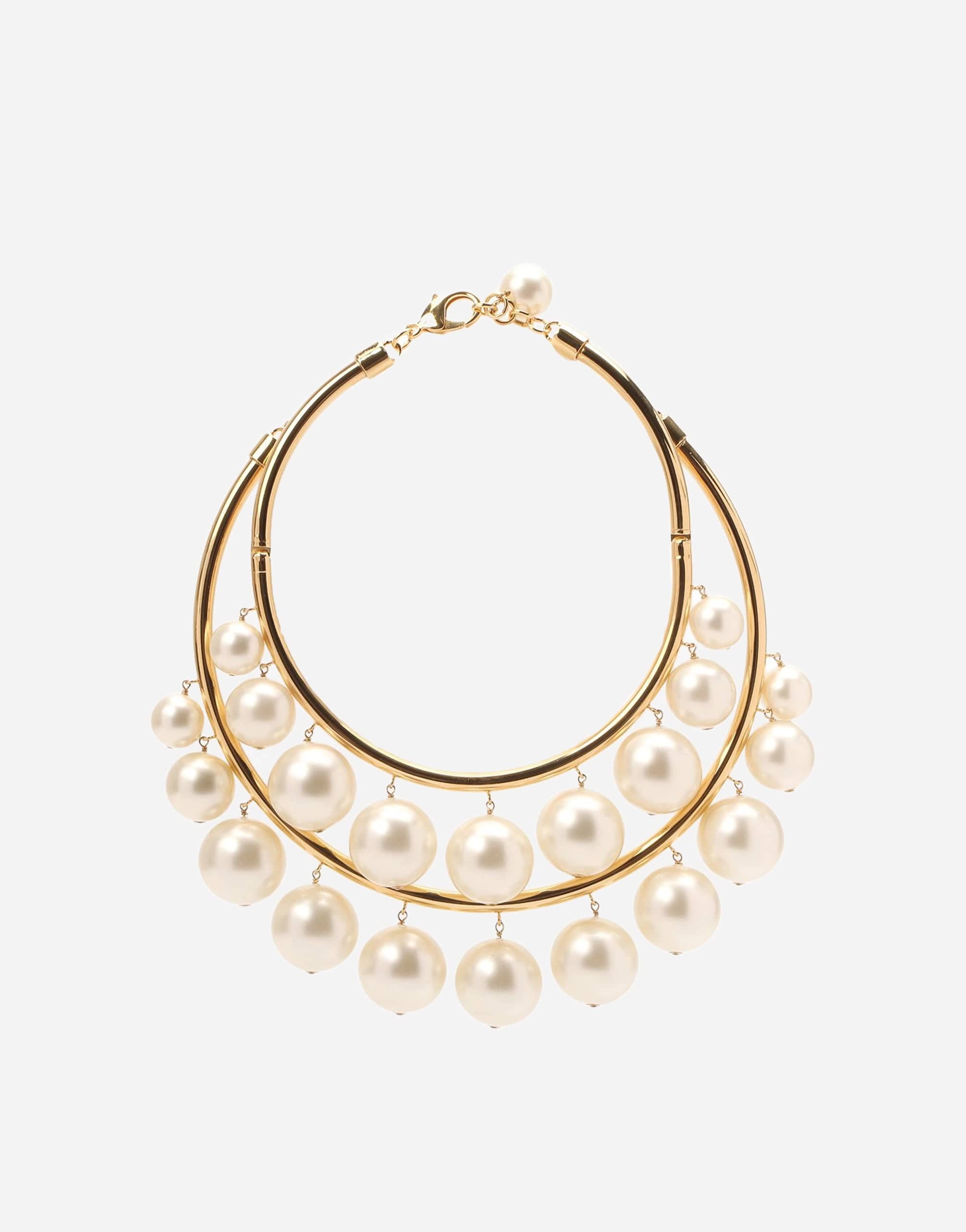 Dolce & Gabbana Faux Pearl-Embellished Choker Necklace