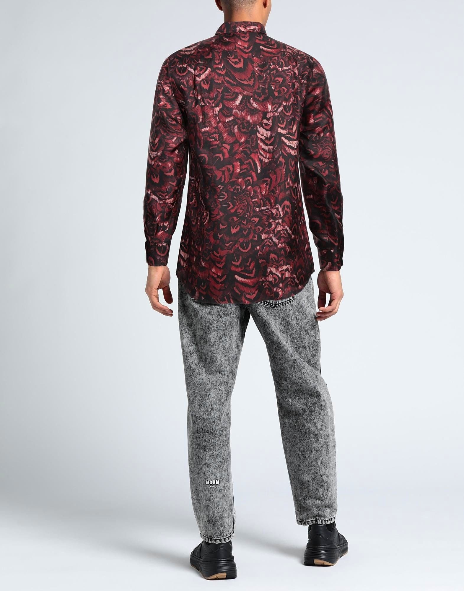 Dolce & Gabbana Feather Print Silk Shirt