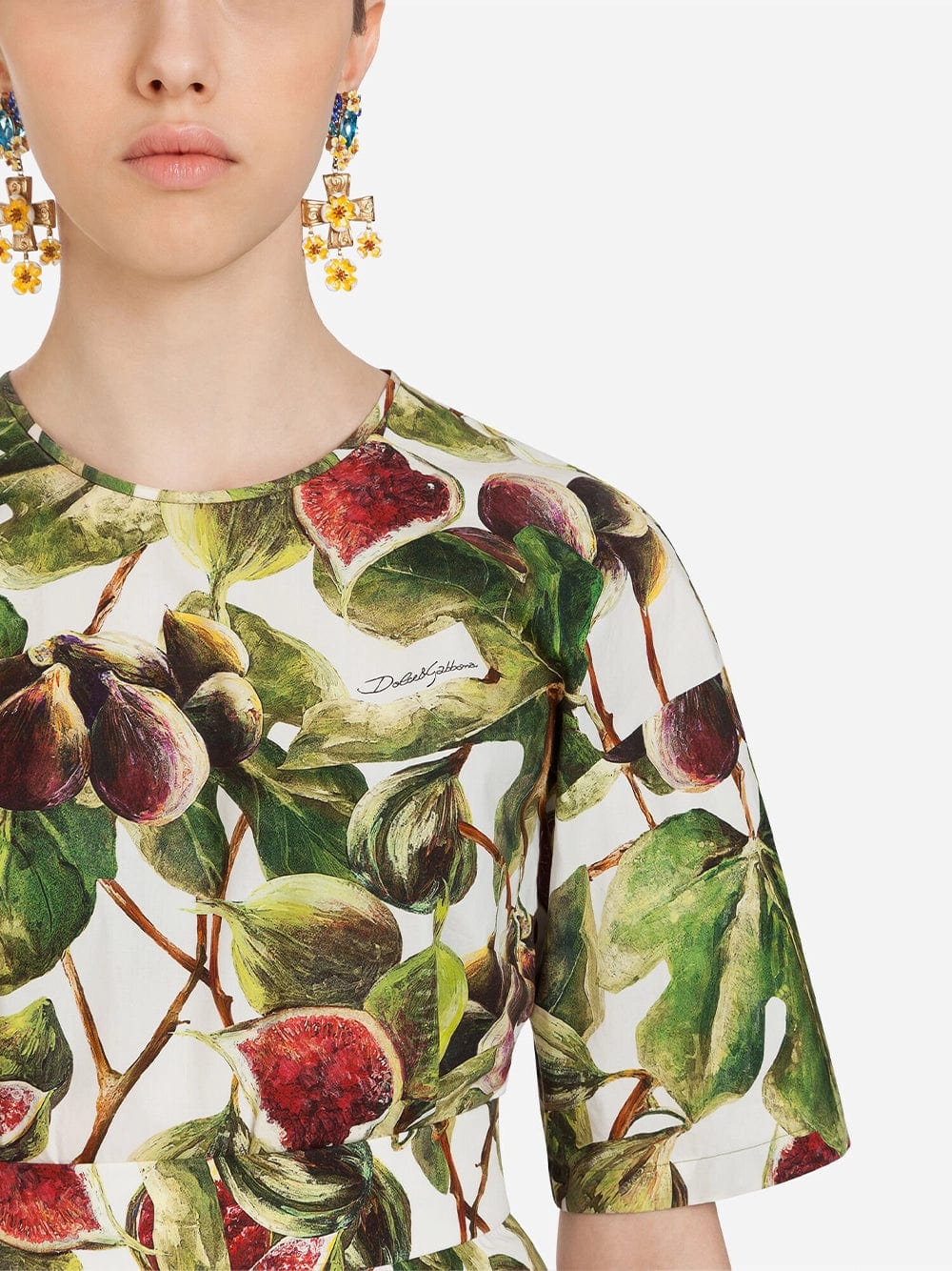 Dolce & Gabbana Fig-Print Cotton Top