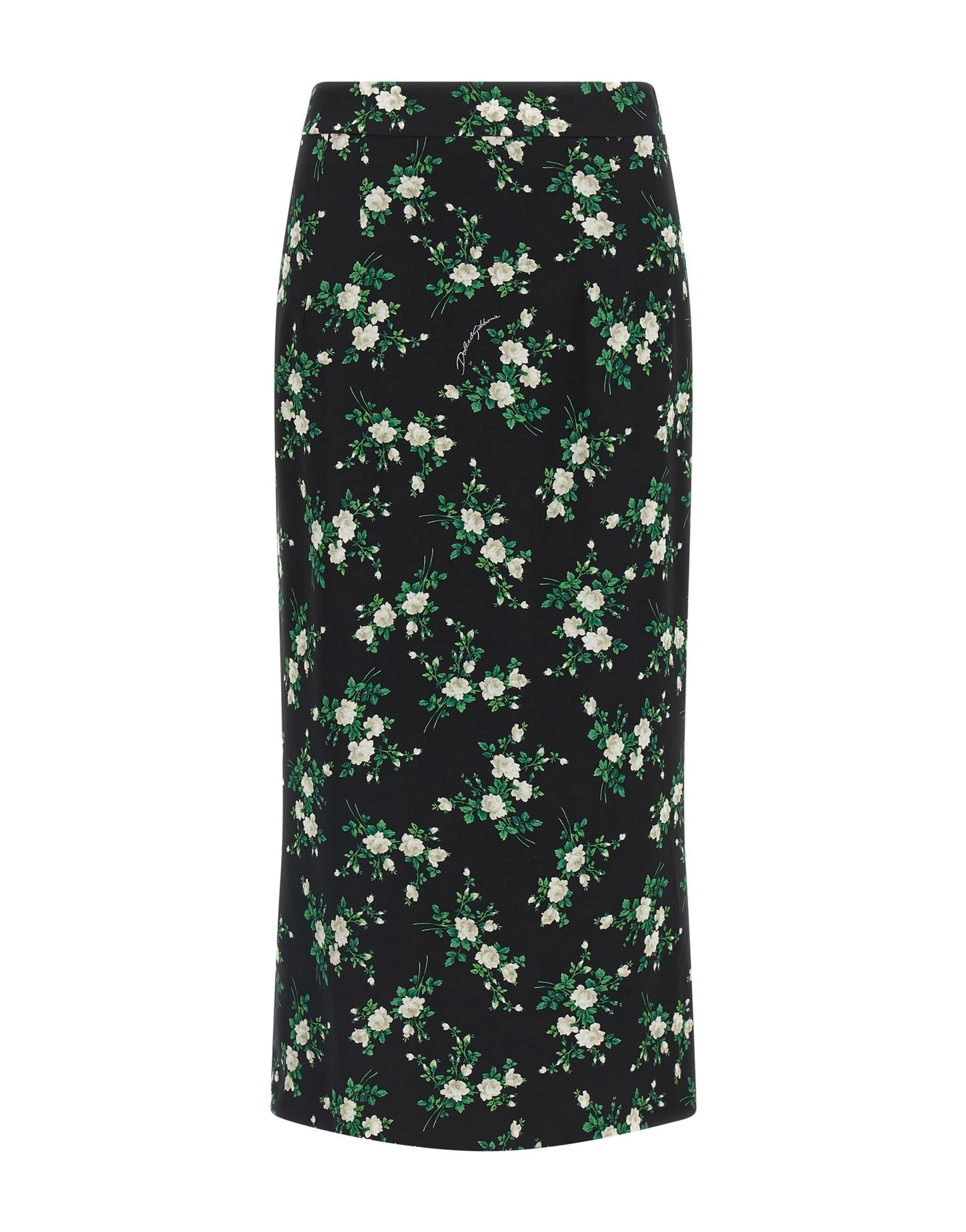 Dolce & Gabbana Dolce & Gabbana Fiorellini Silk Midi Skirt