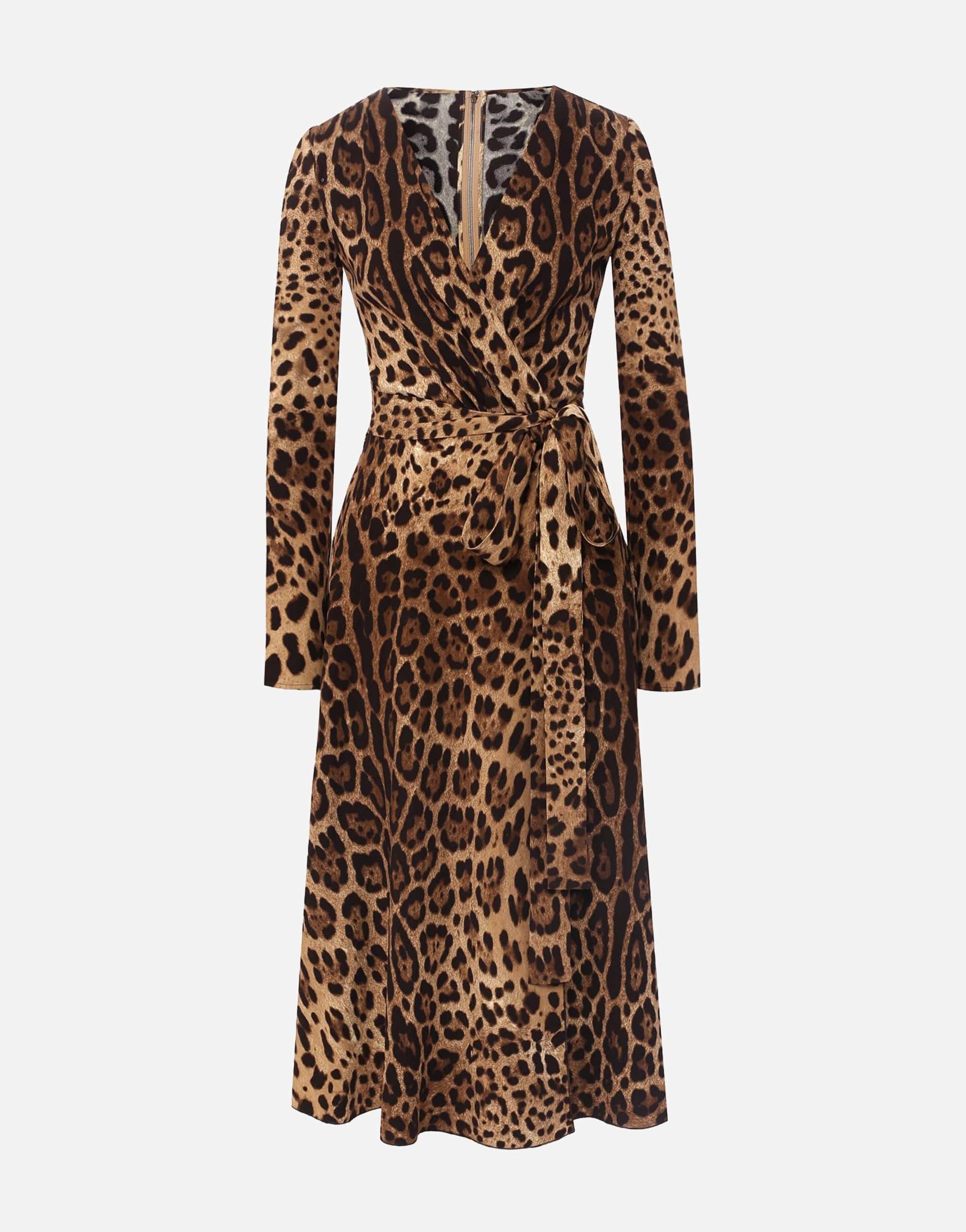 Flared Dress With Leopard Print