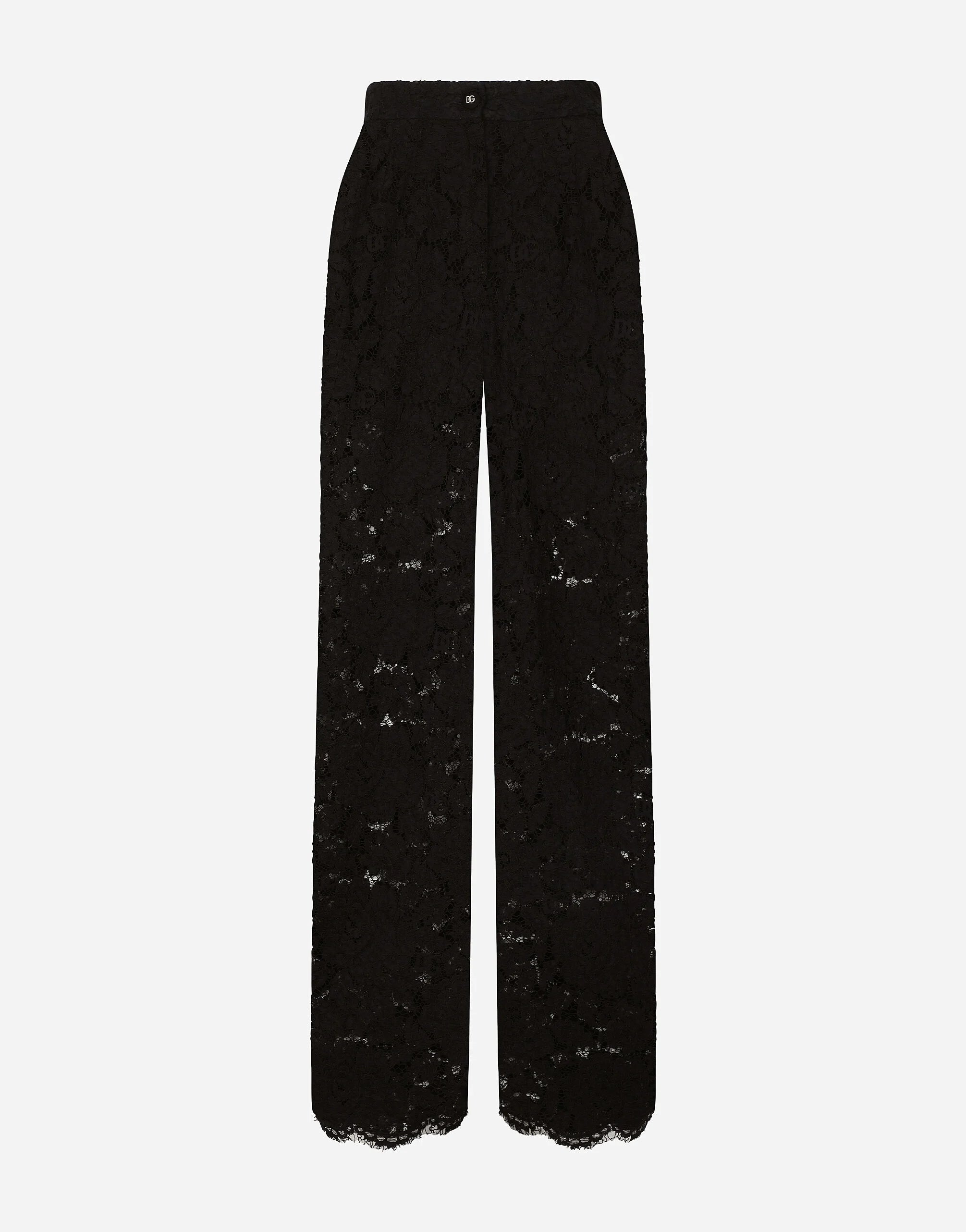 Dolce & Gabbana Flared Floral Cordonetto Lace Pants