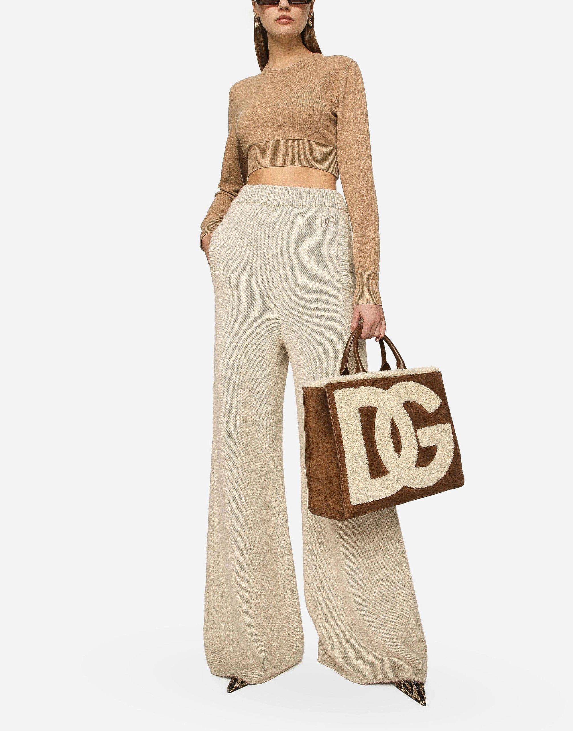 Dolce & Gabbana Flared Llama Wool Pants