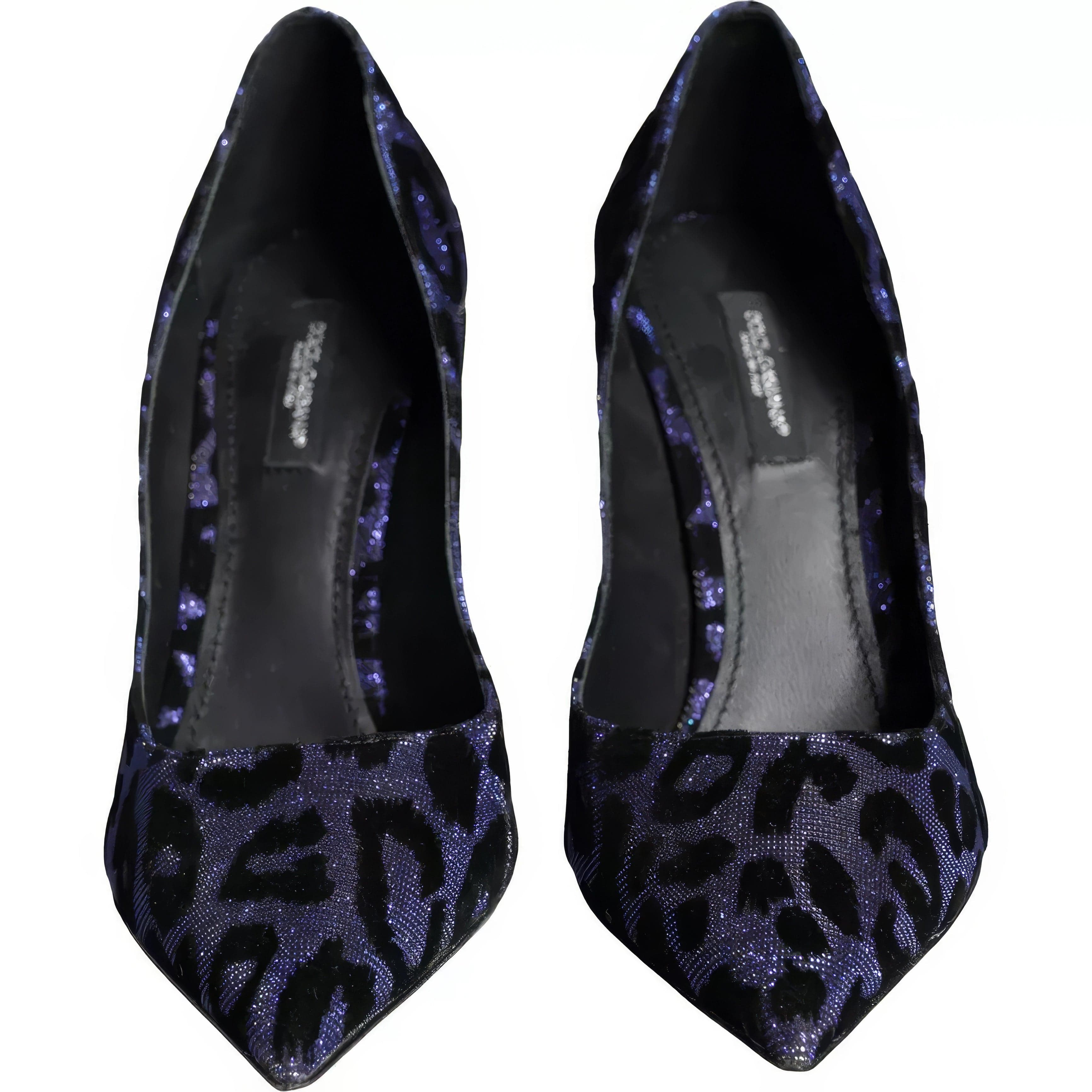 Dolce & Gabbana Flocked Leopard Print Lamé Pumps