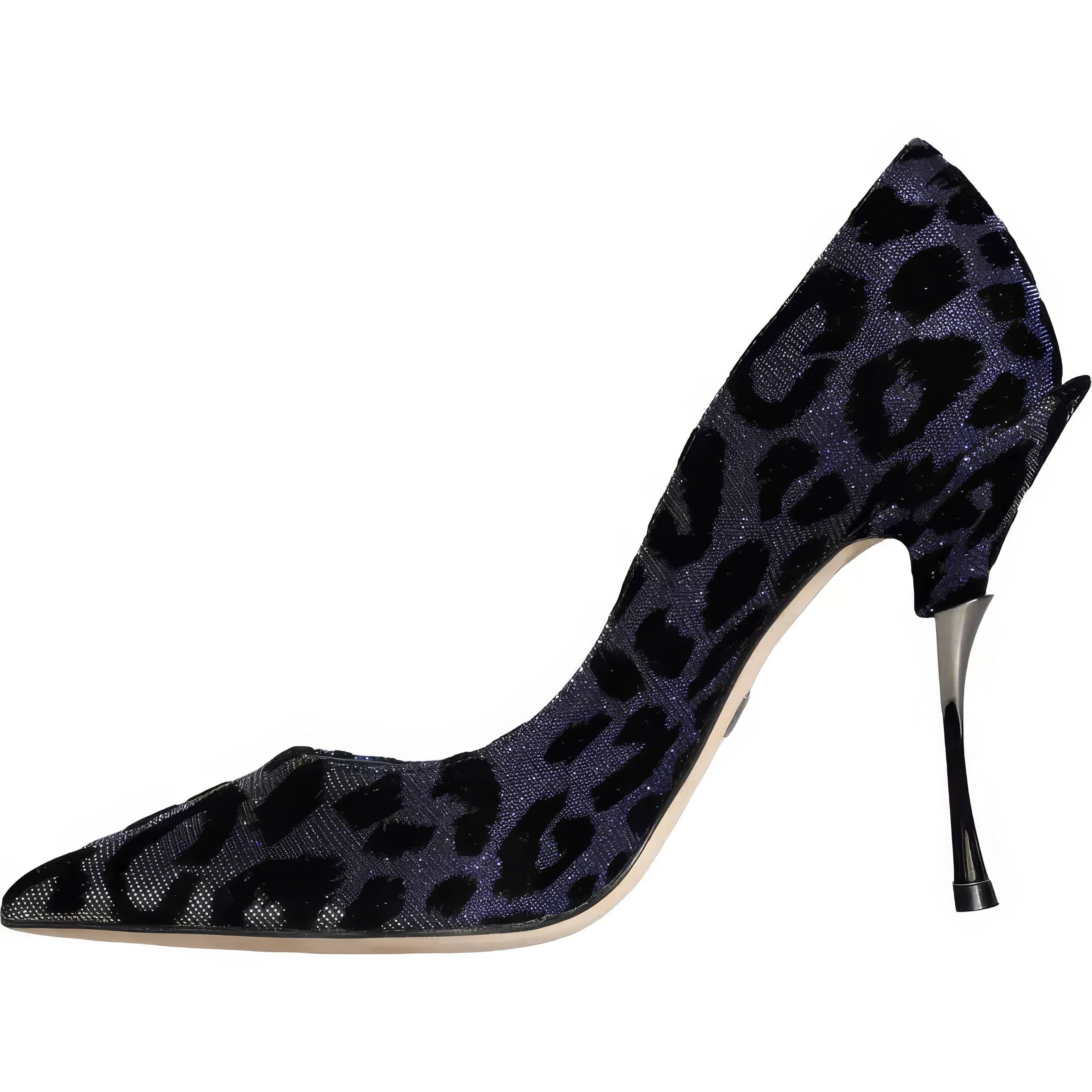 Dolce & Gabbana Flocked Leopard Print Lamé Pumps