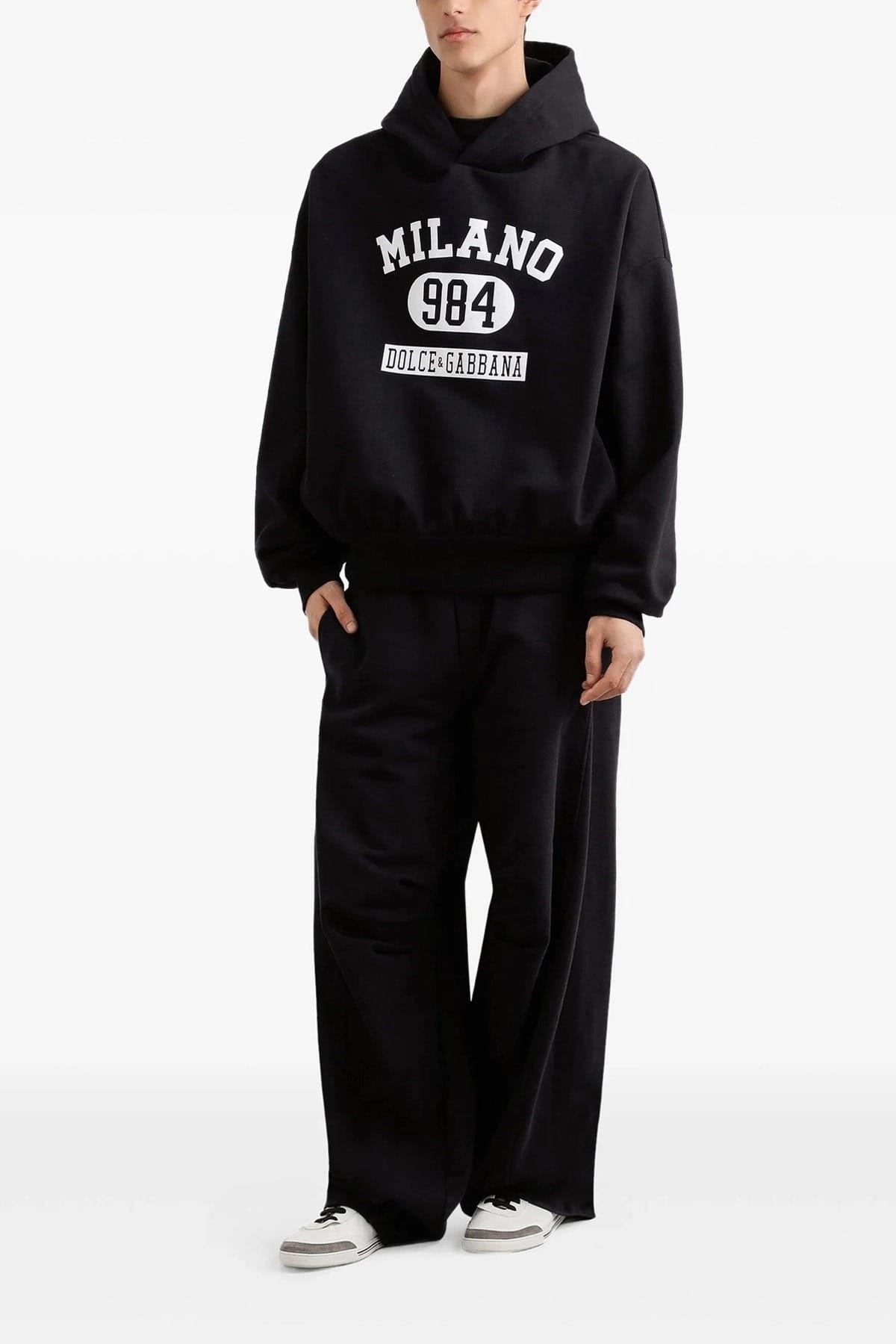 Dolce & Gabbana Dolce & Gabbana Flocked Print Hoodie