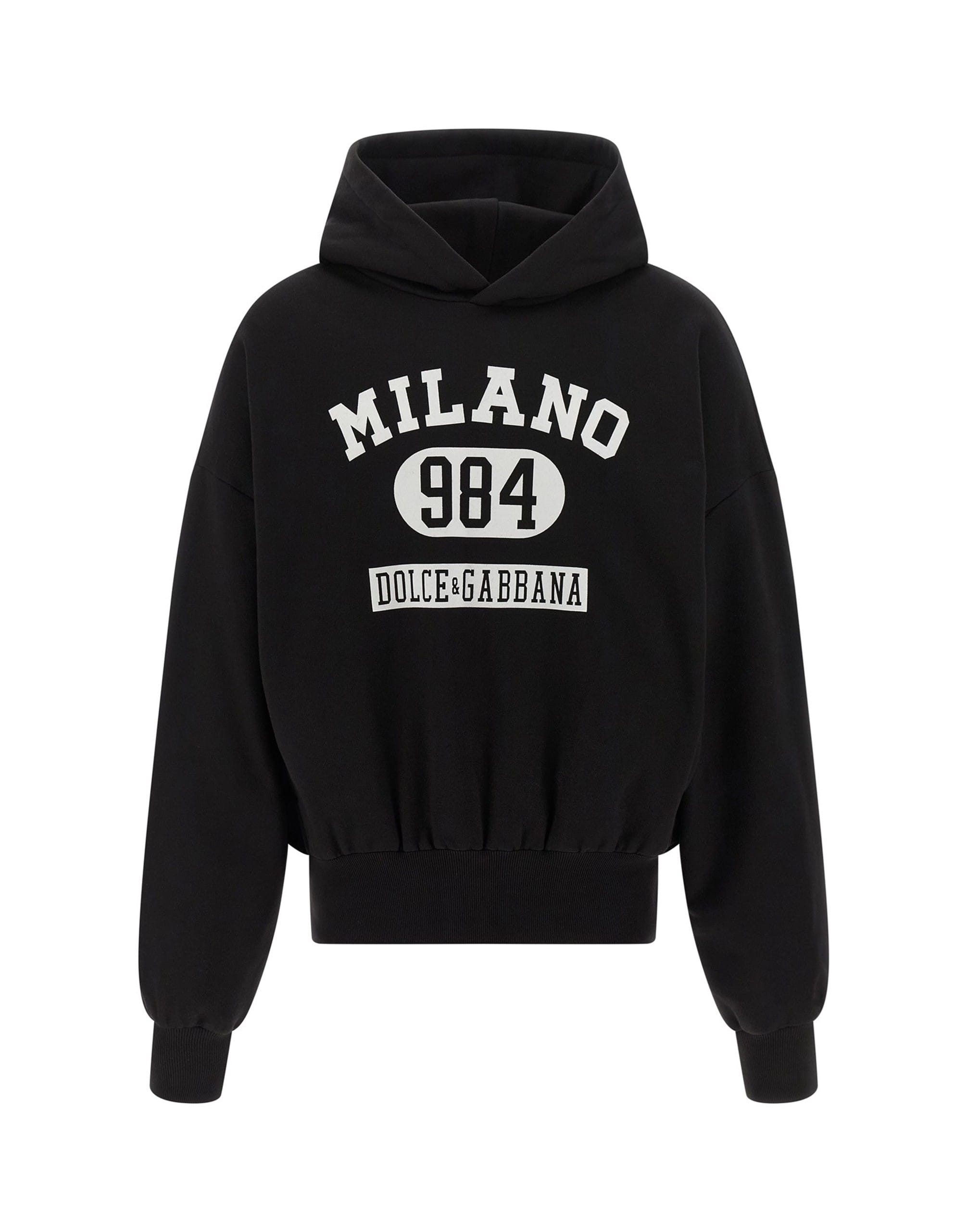 Dolce & Gabbana Dolce & Gabbana Flocked Print Hoodie