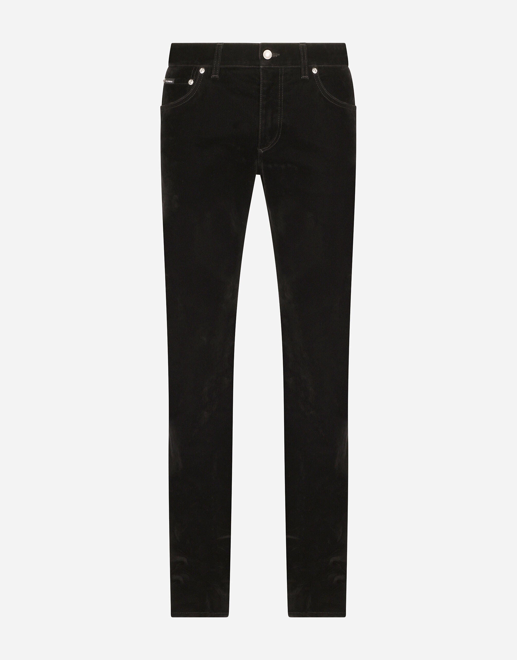 Dolce & Gabbana Flocked Slim-Fit Jeans