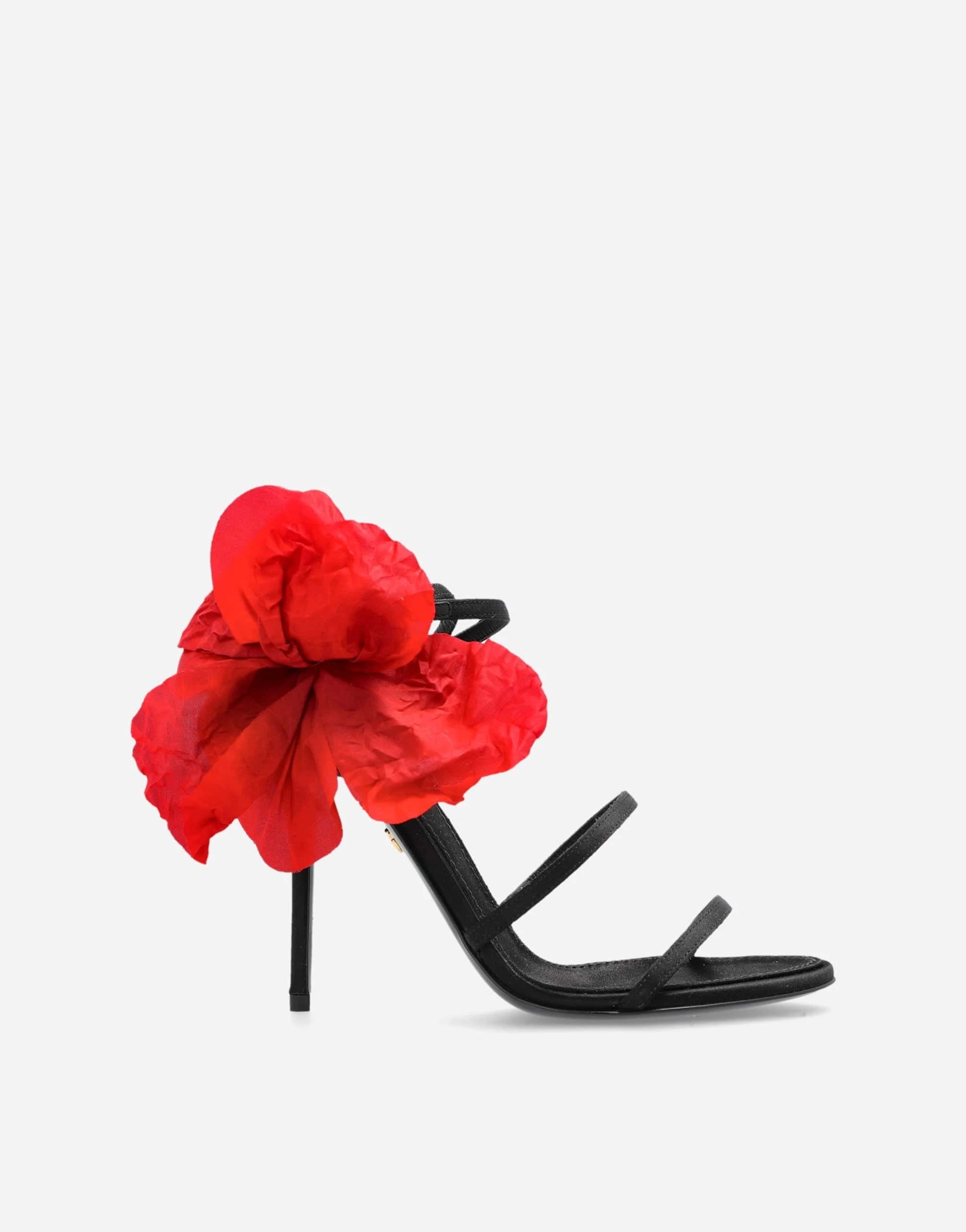 Dolce & Gabbana Floral Applique Heeled Sandals