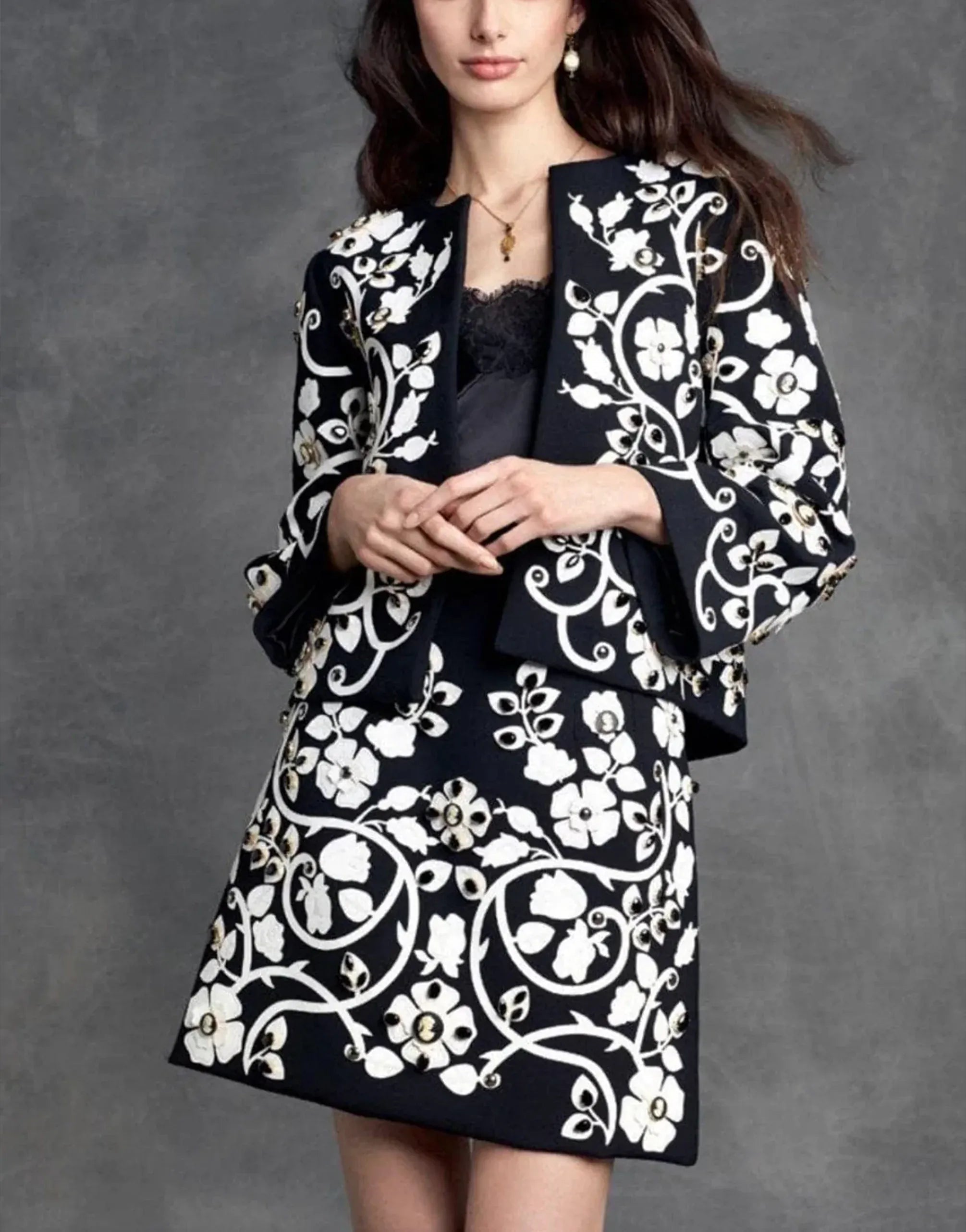 Dolce & Gabbana Floral Appliqué Jacket