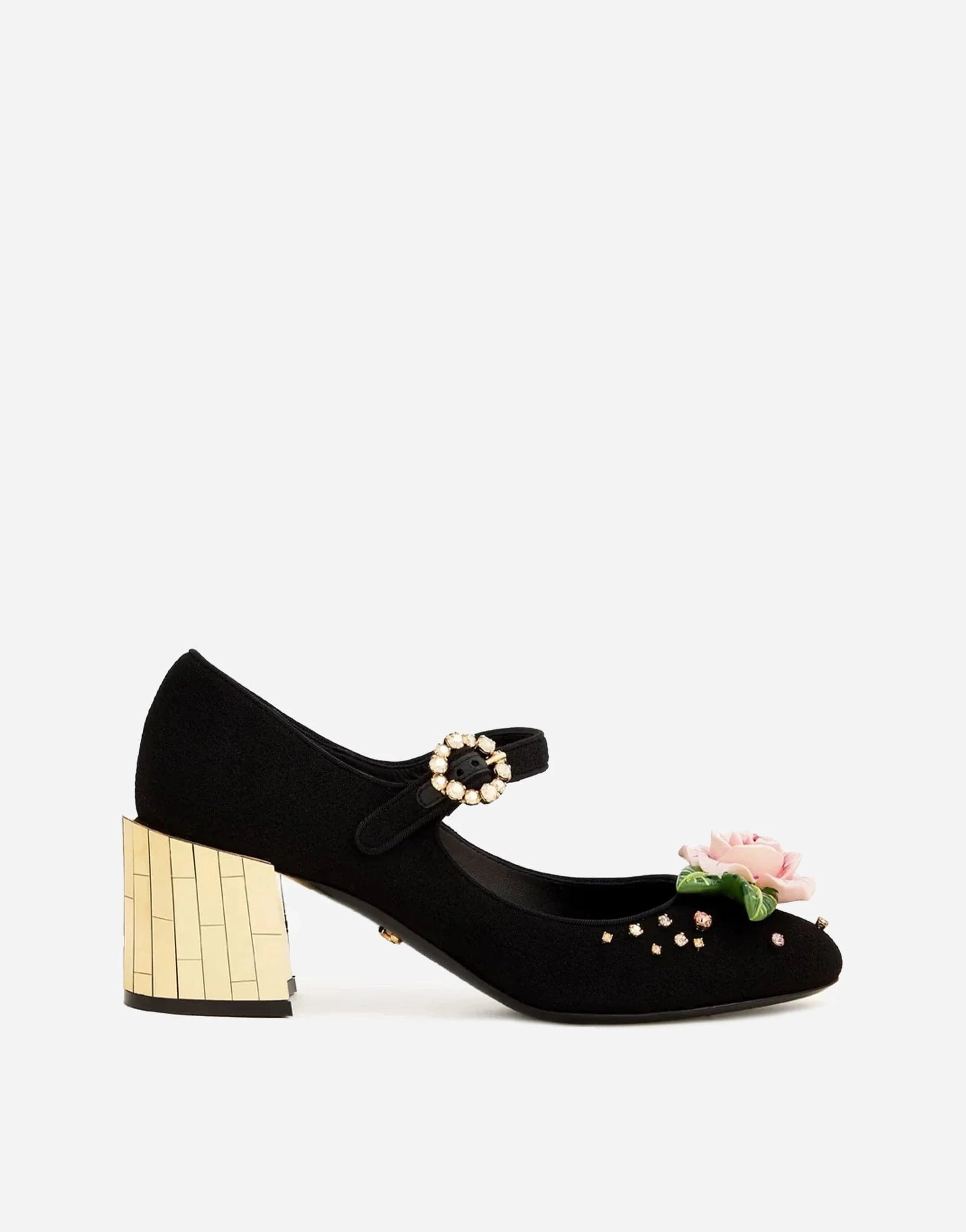 Dolce & Gabbana Floral Appliqué Mary Jane Pumps