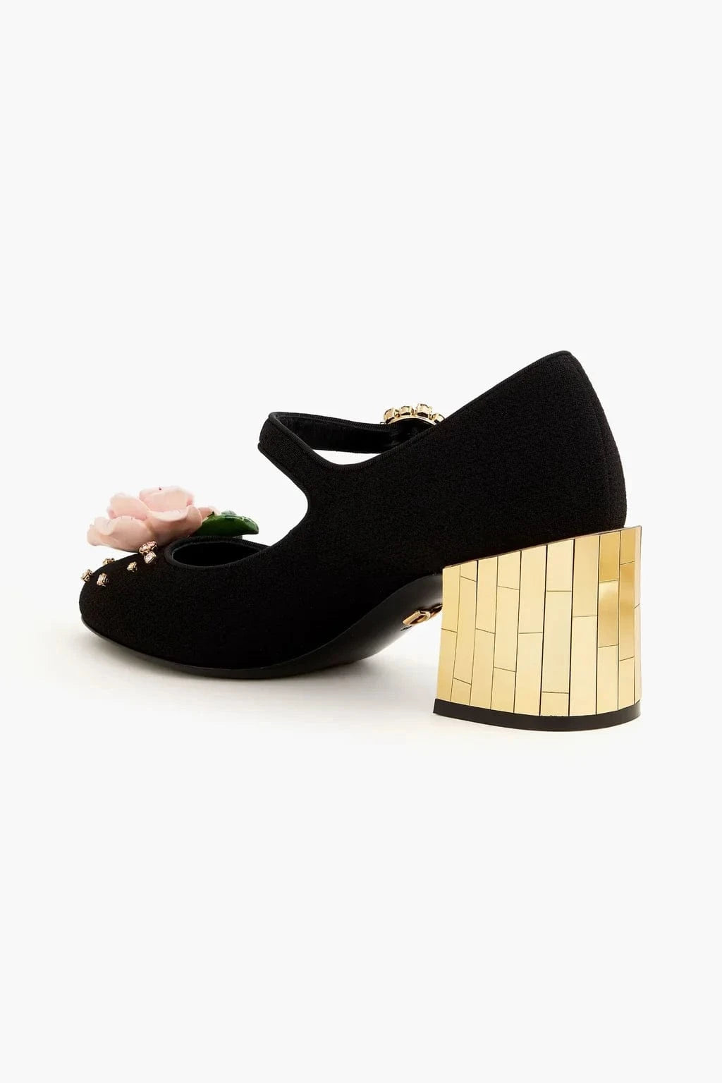 Dolce & Gabbana Floral Appliqué Mary Jane Pumps