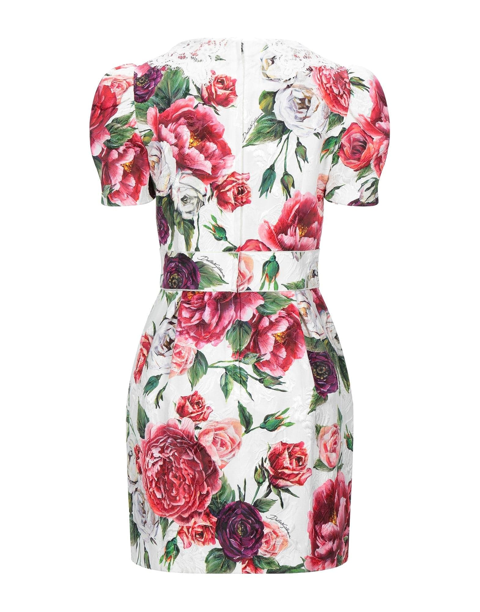 Dolce & Gabbana Floral Brocade Embellished Mini Dress