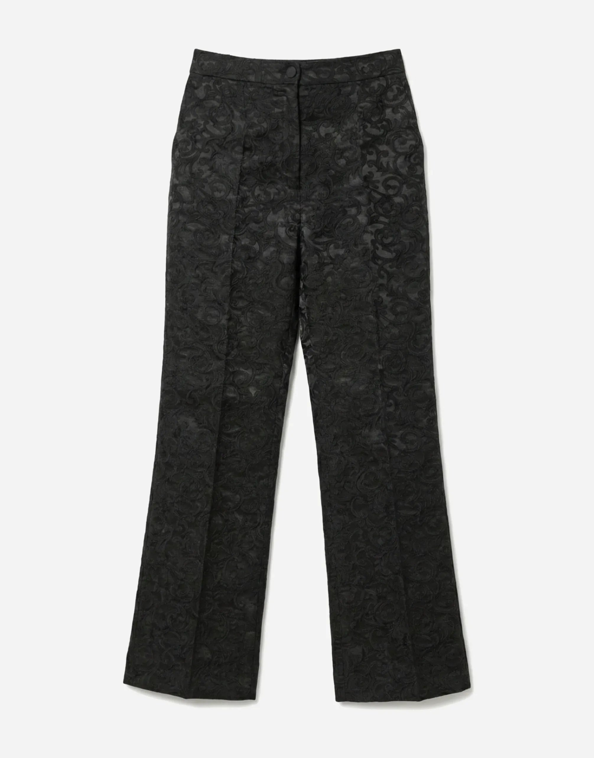 Dolce & Gabbana Floral Brocade High-Waisted Tailored Trousers