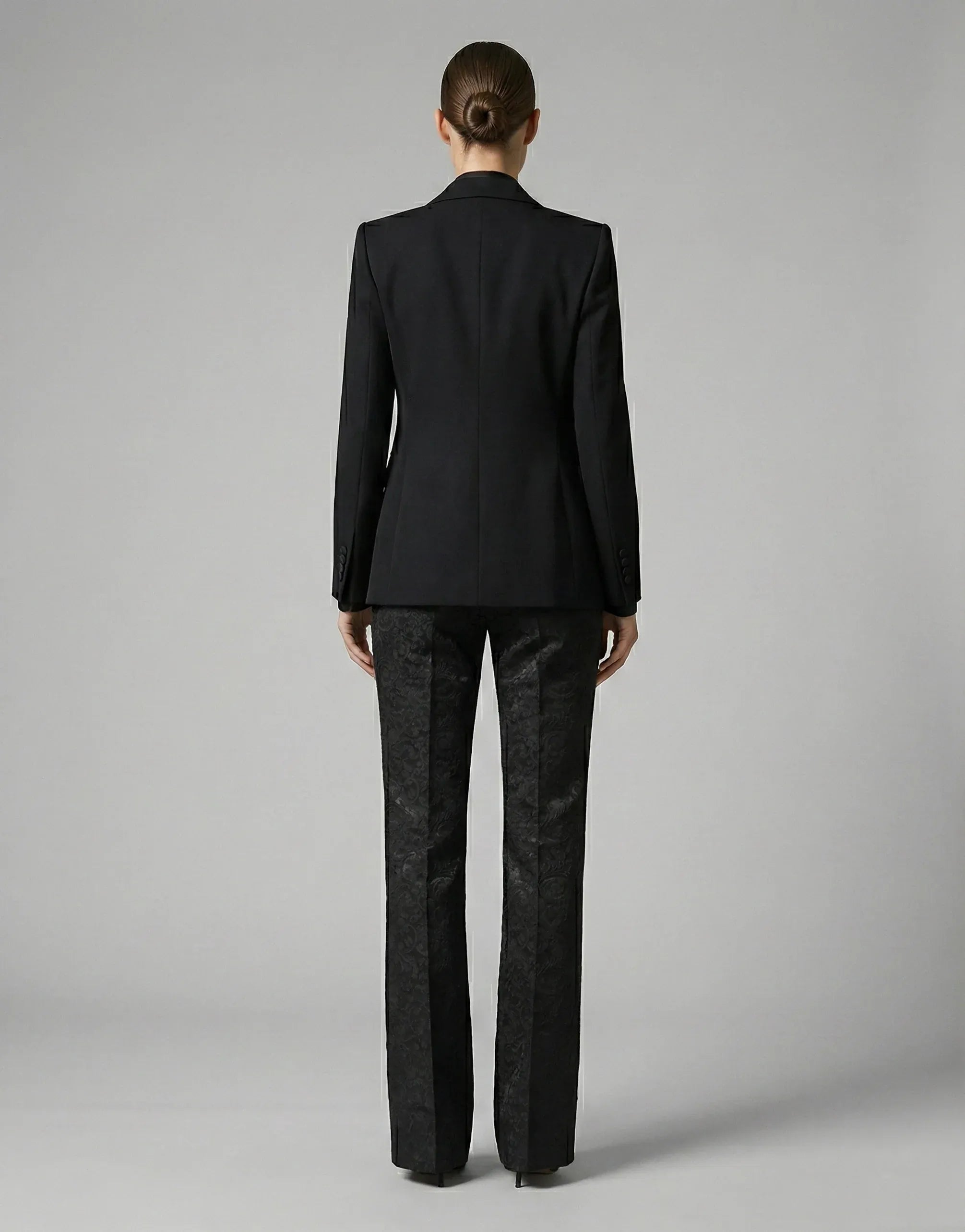 Dolce & Gabbana Floral Brocade High-Waisted Tailored Trousers