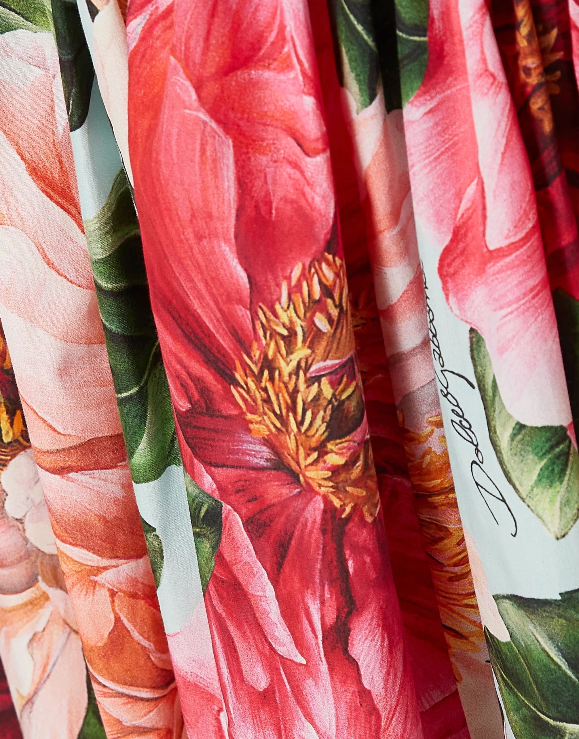 Dolce & Gabbana Floral Cotton Poplin Midi Dress | Sendegaro Dolce & Gabbana Floral Cotton Poplin Midi Dress | Sendegaro