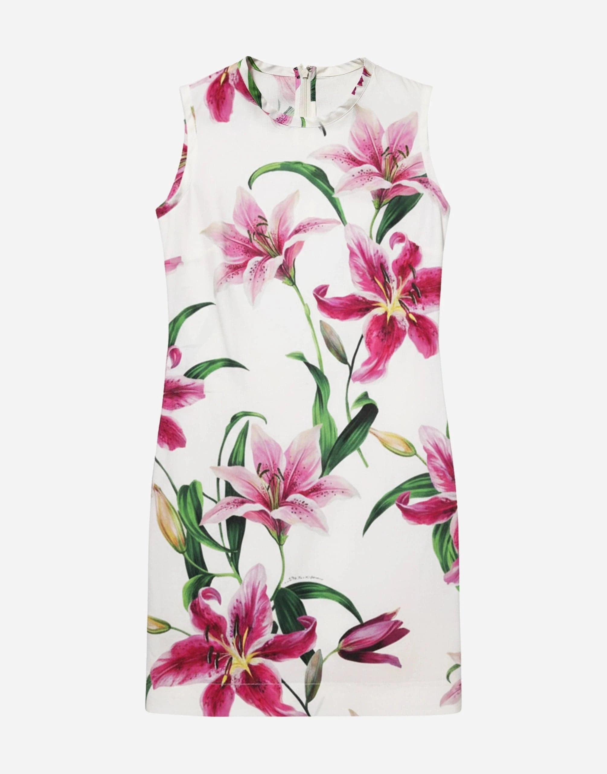 Dolce & Gabbana Floral Cotton Sleeveless Mini Dress