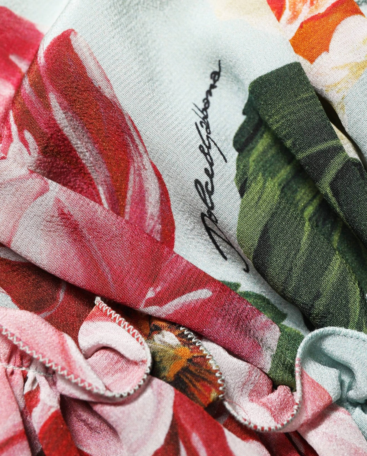 Dolce & Gabbana 花柄クロップドタイフロントブラウス | Sendegaro JP